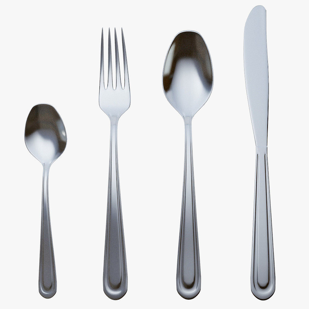 Cutlery 3D model_3