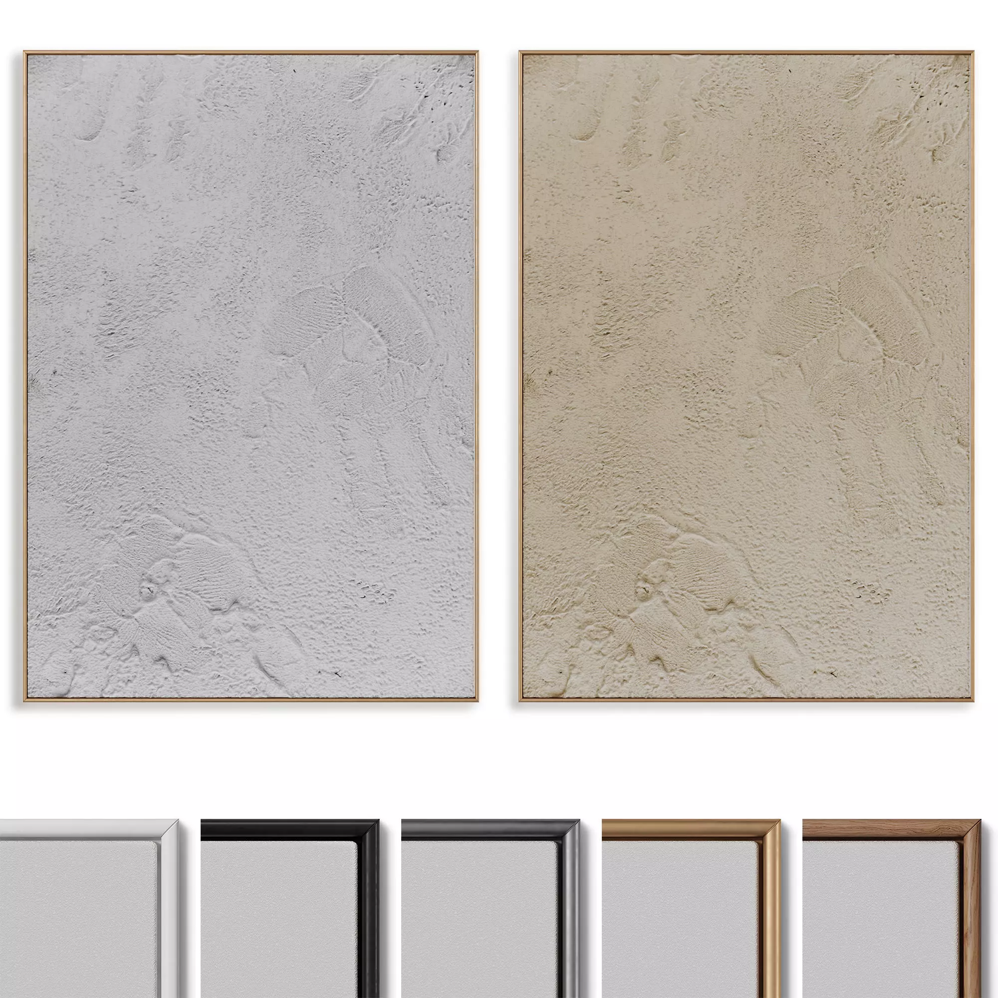 Abstract Painting Frame set 3D model_0