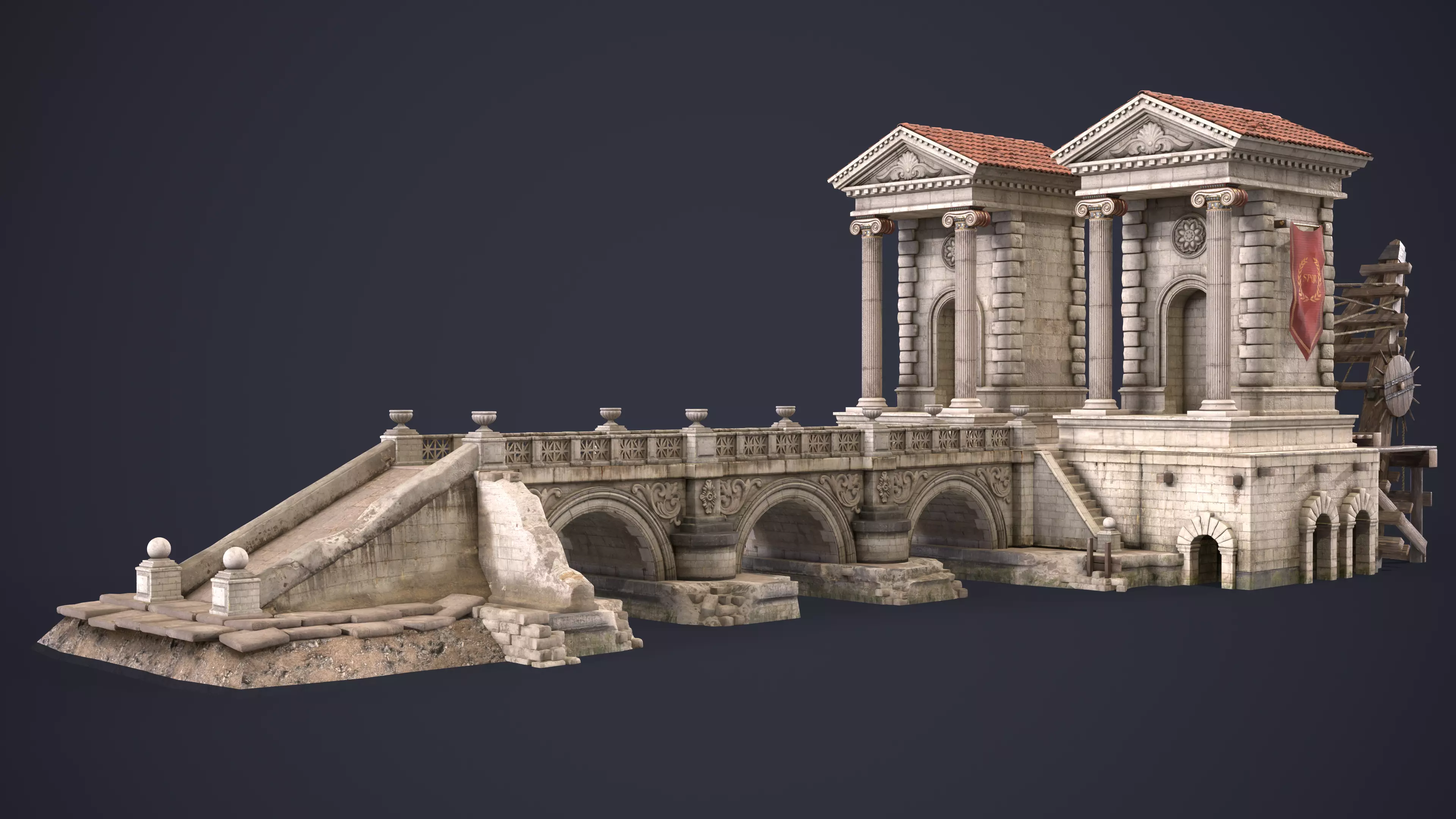 Port Ancient Rome 3D model_2