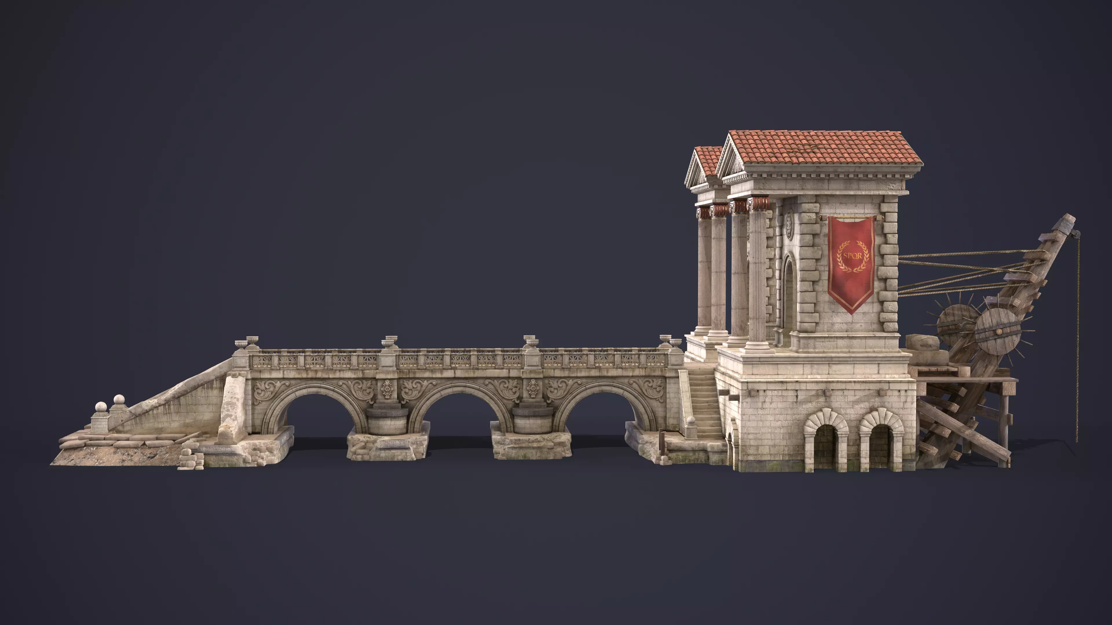 Port Ancient Rome 3D model_3