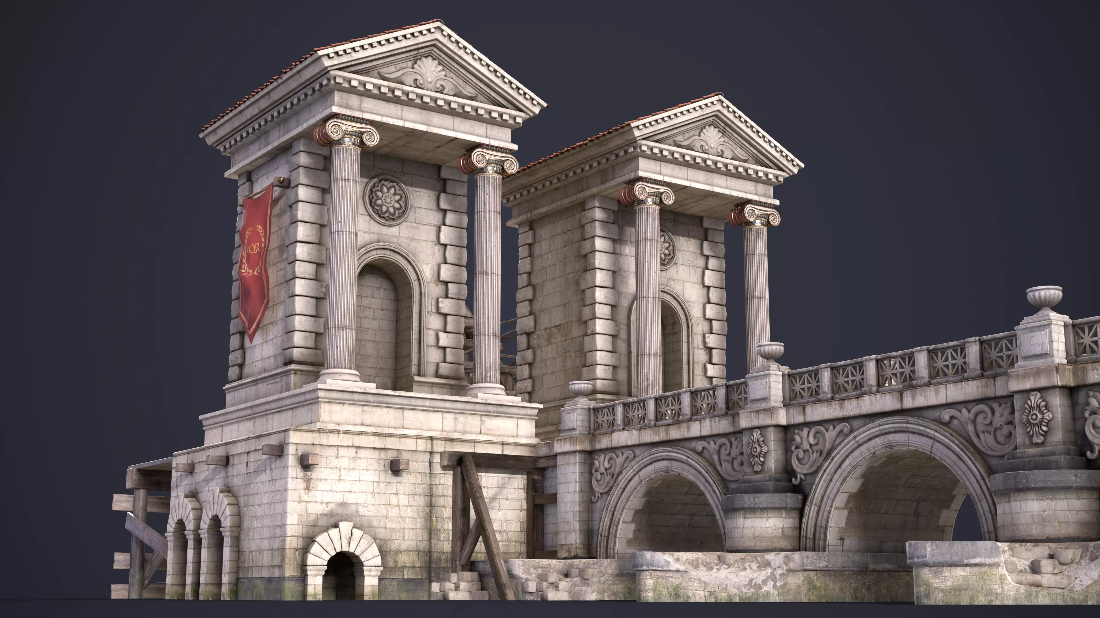 Port Ancient Rome 3D model_8