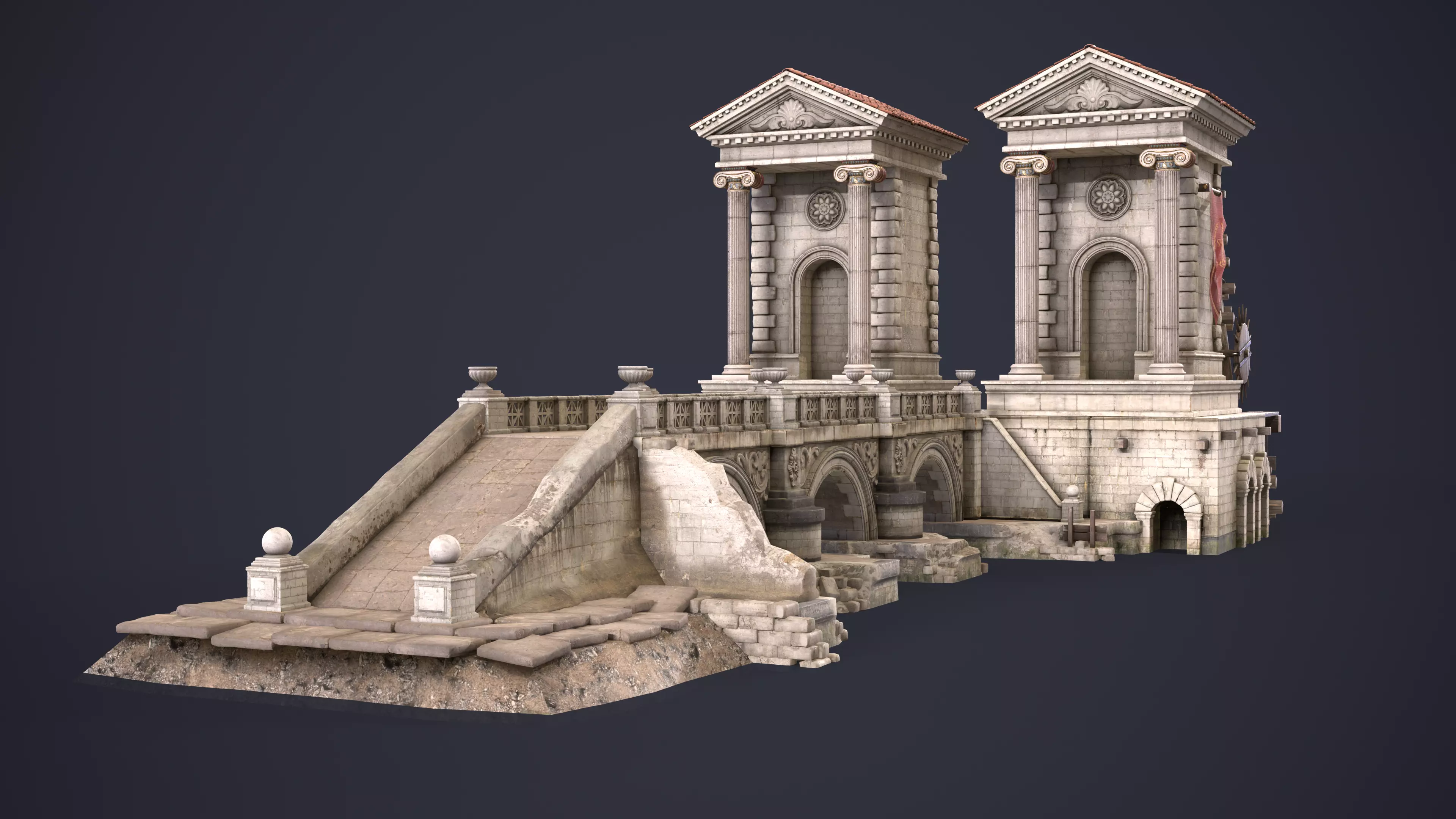 Port Ancient Rome 3D model_1