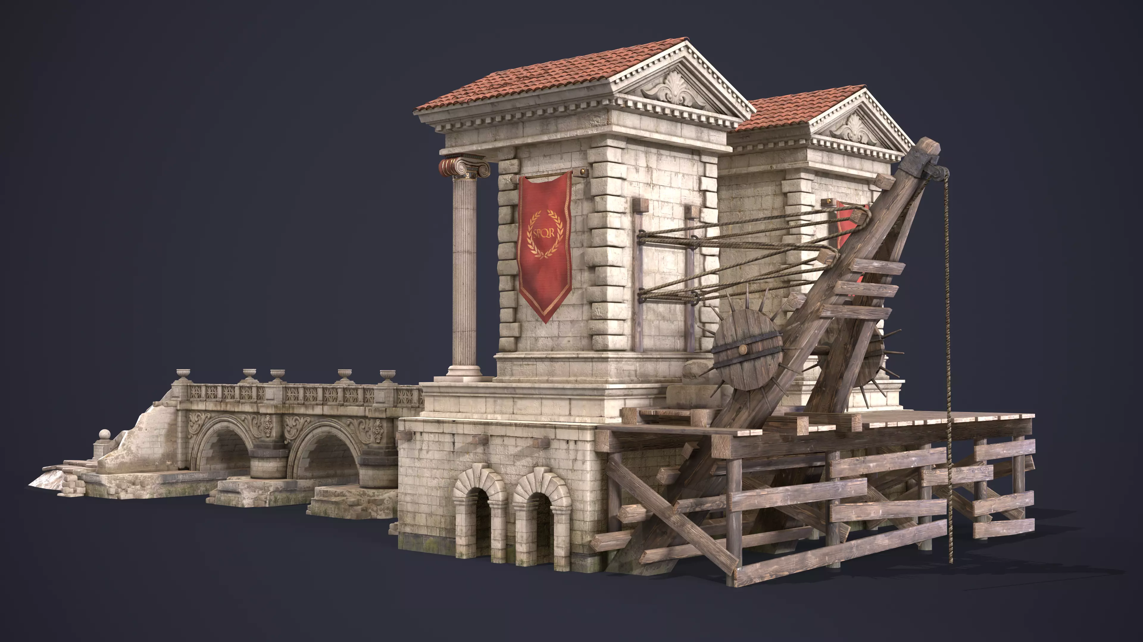 Port Ancient Rome 3D model_4