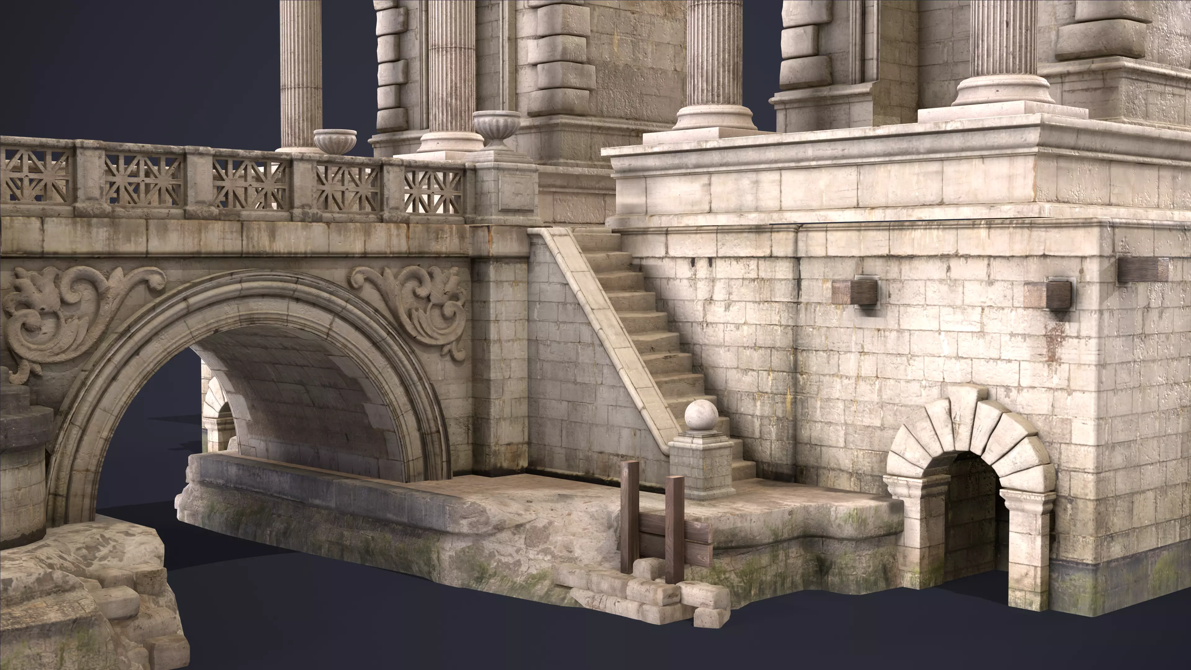 Port Ancient Rome 3D model_10