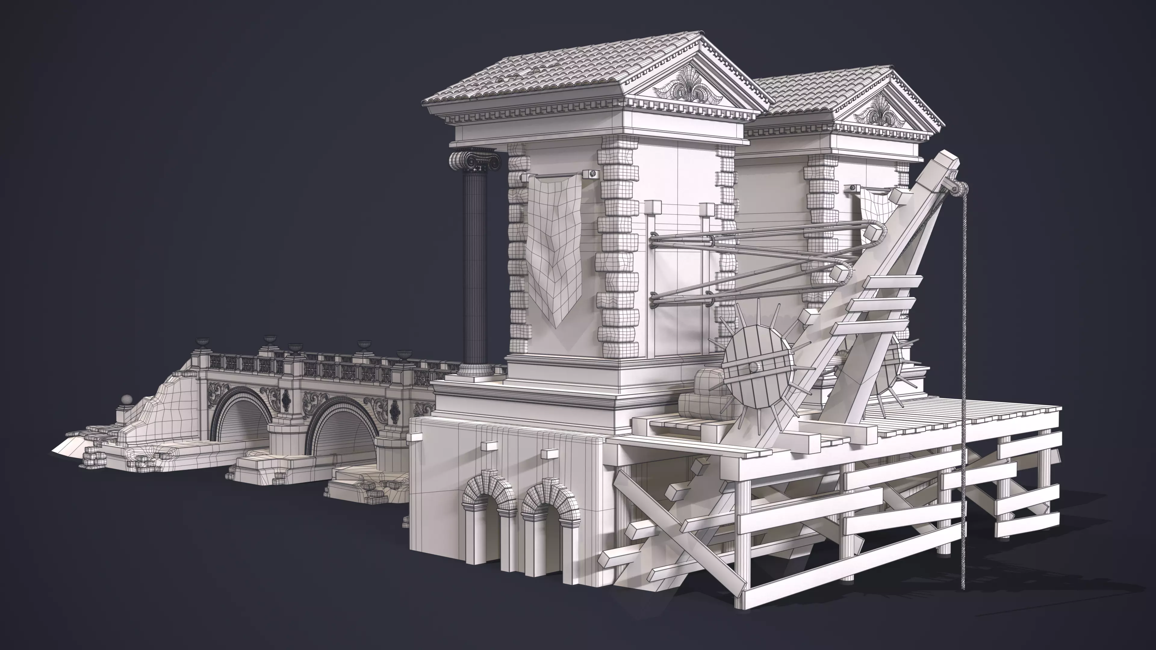 Port Ancient Rome 3D model_15