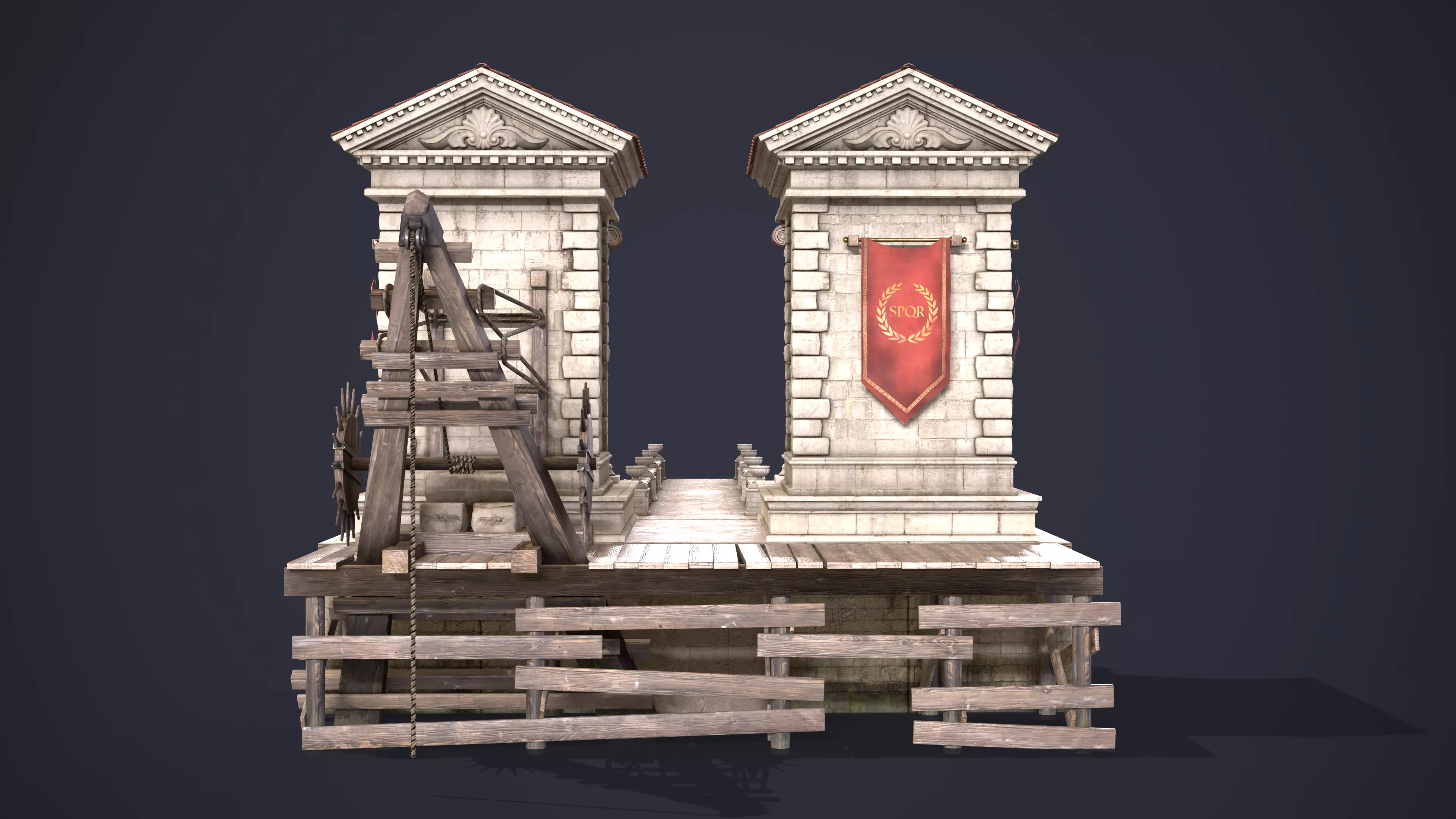Port Ancient Rome 3D model_5