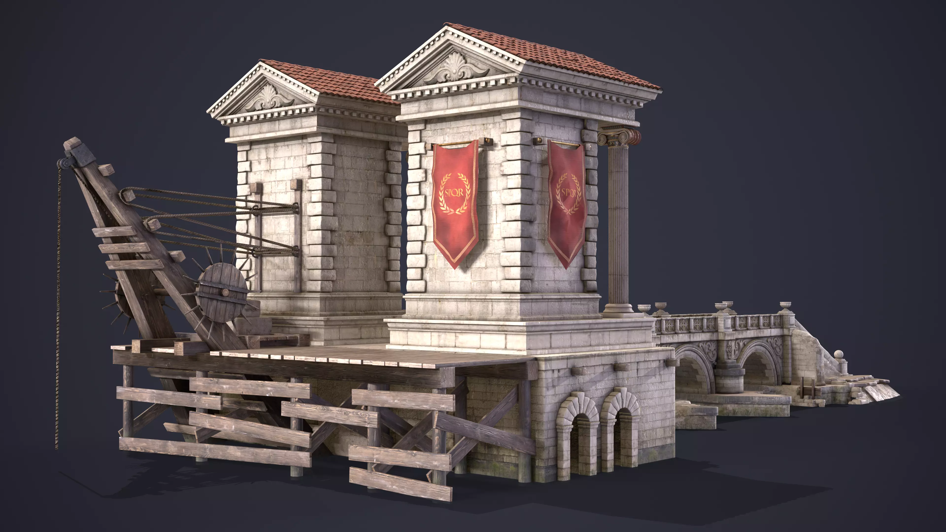 Port Ancient Rome 3D model_6