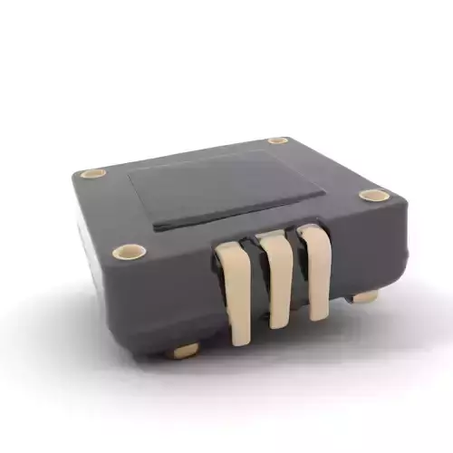Black Microchip model pack Low-poly 3D model
