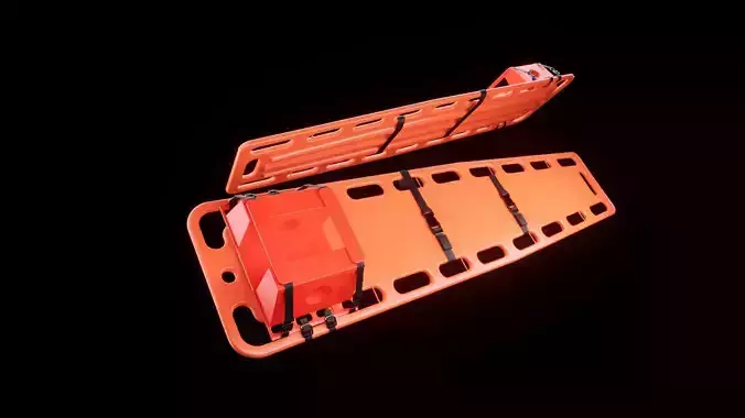 portable spine board stretcher with head stabalizer 3d model 3D model portable spine board stretcher with head stabalizer 3d model 3D model