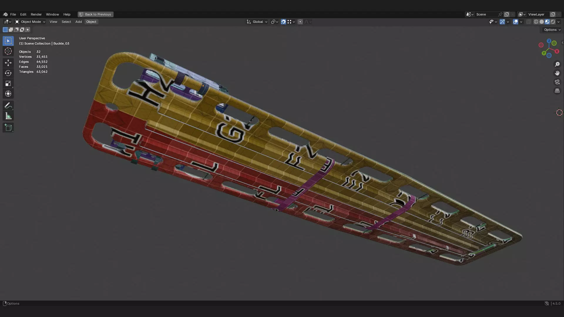 portable spine board stretcher with head stabalizer 3d model 3D model_13