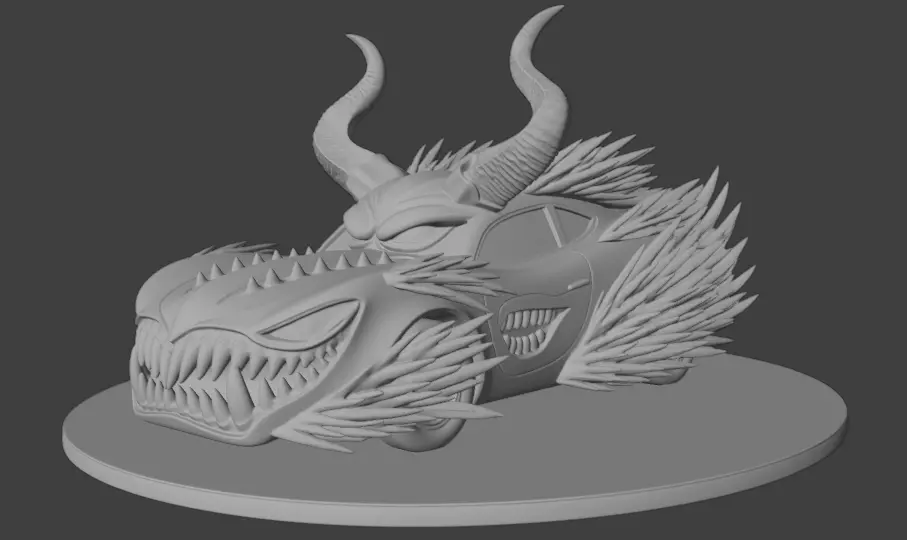 Halloween Beast Car Infernal Predator 3D print model_4