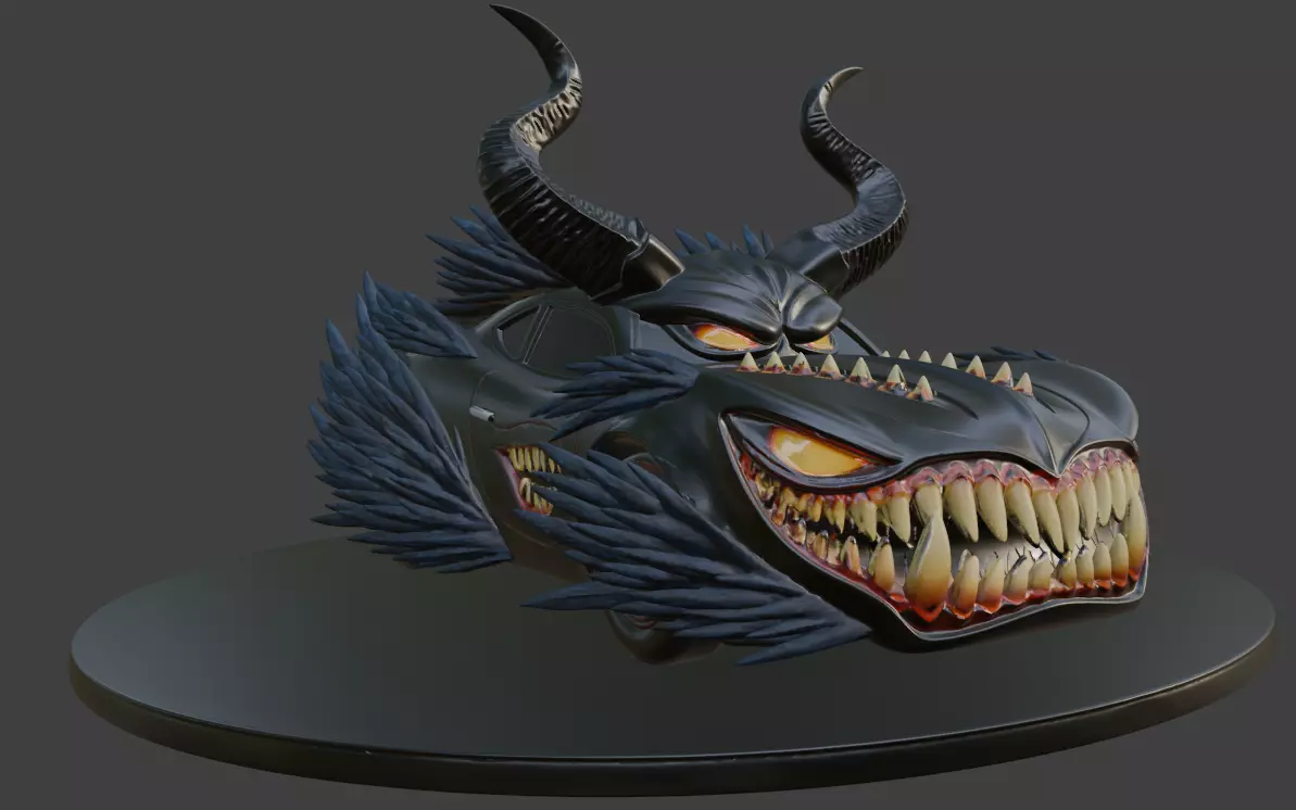 Halloween Beast Car Infernal Predator 3D print model_2