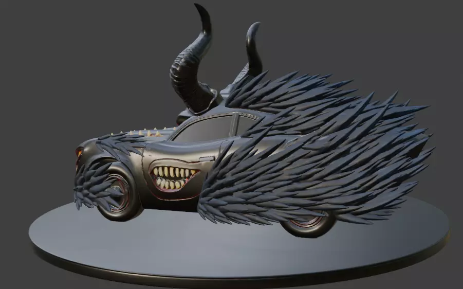 Halloween Beast Car Infernal Predator 3D print model_1