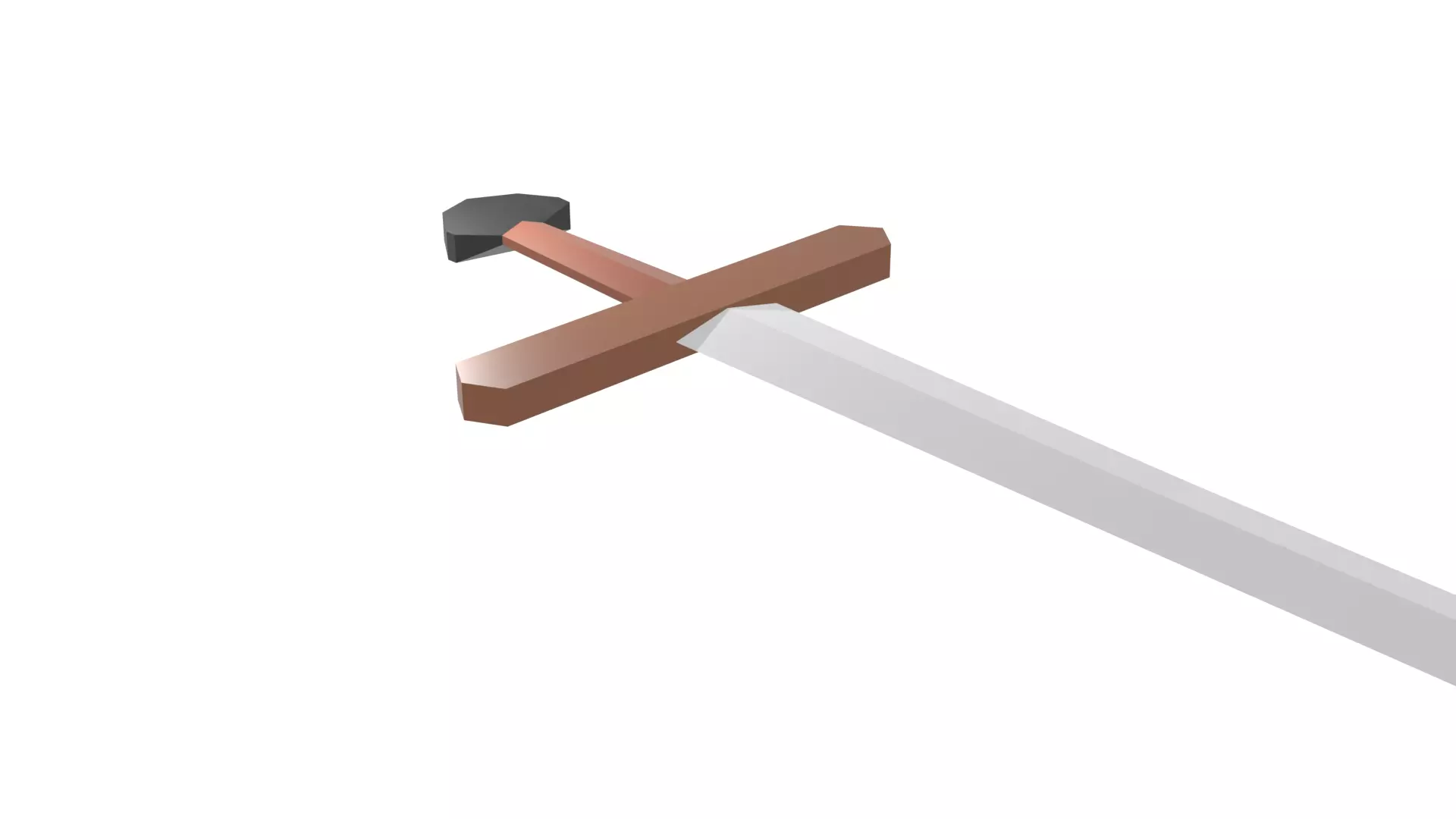 LOW-POLY Sword Free 3D model_1