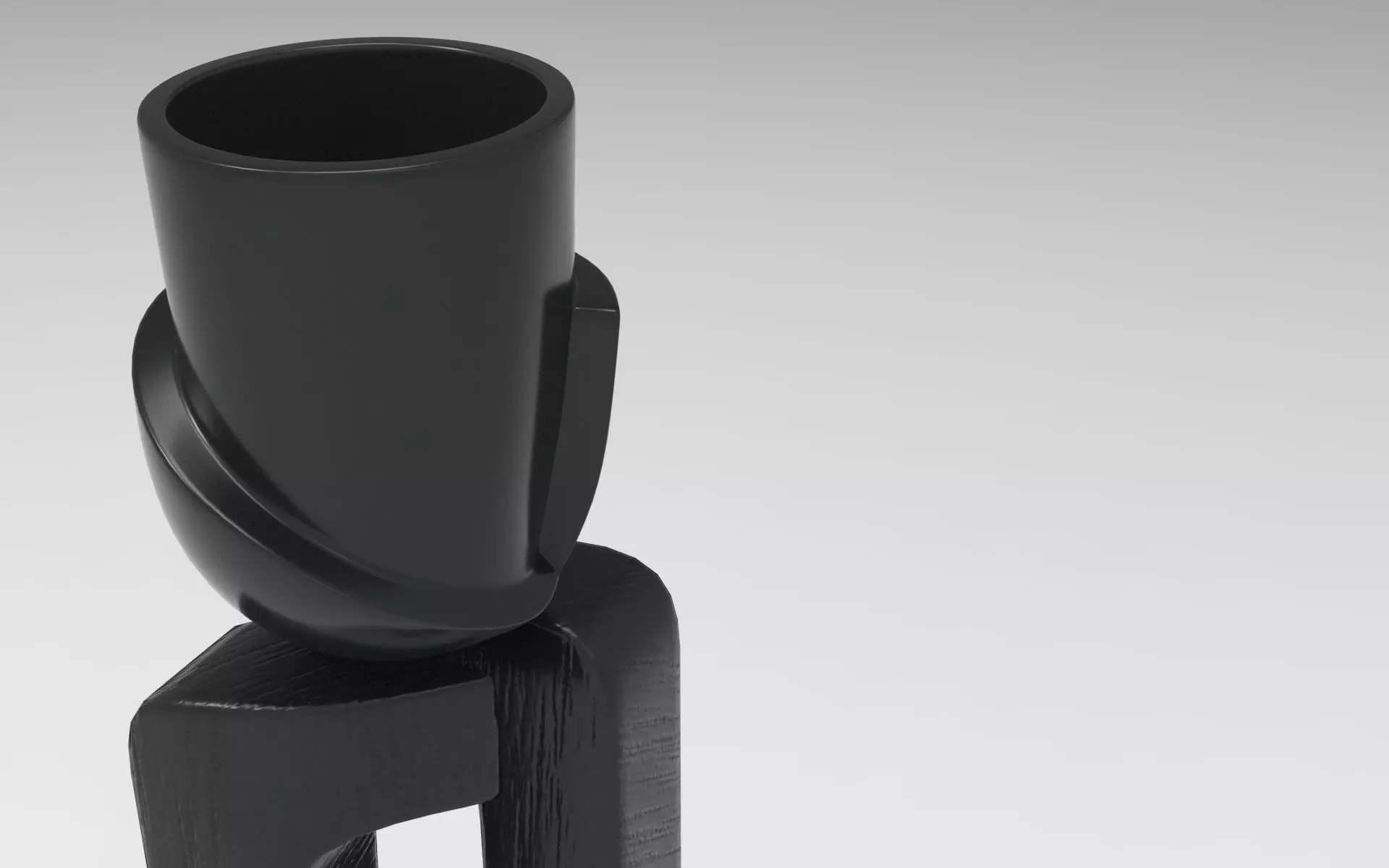 Pikka Plant Pot Low-poly 3D model_2