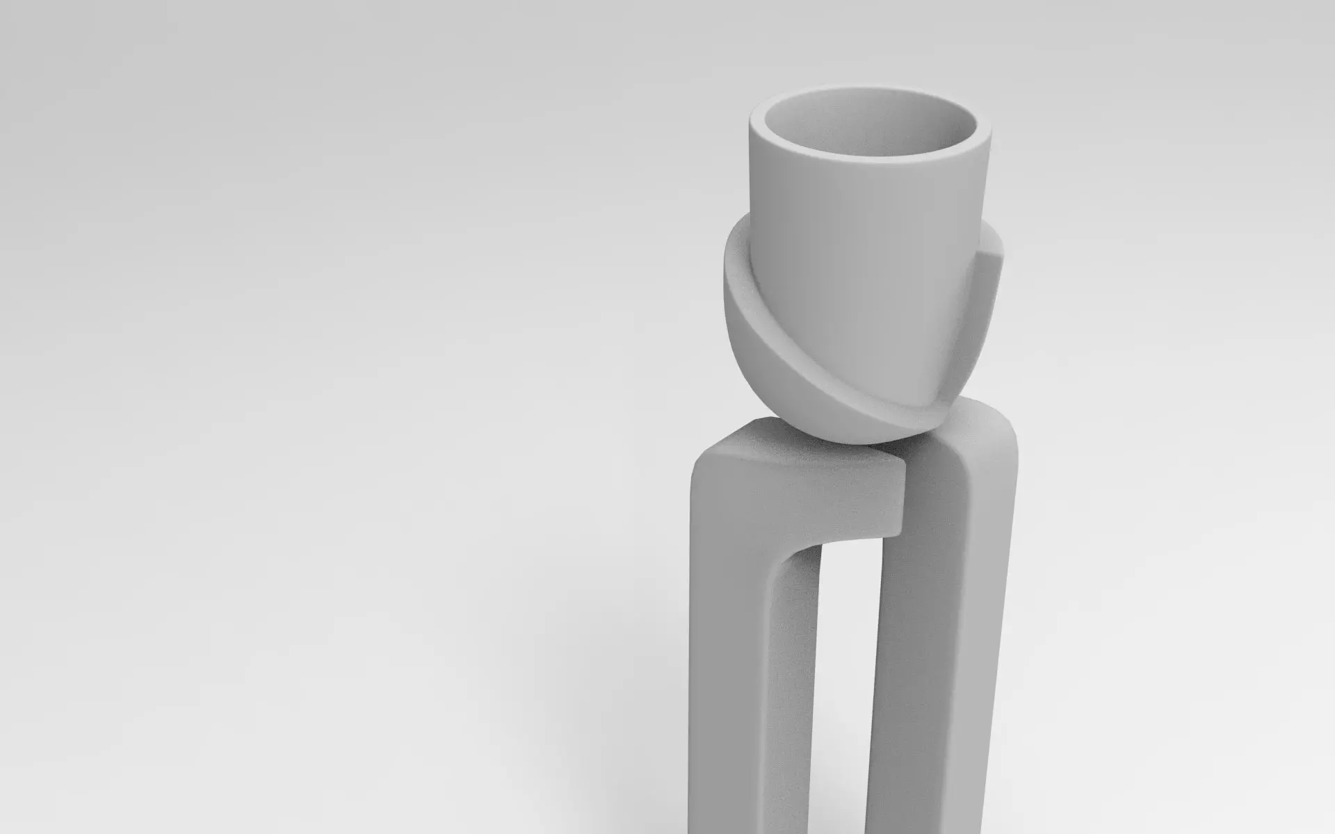 Pikka Plant Pot Low-poly 3D model_7
