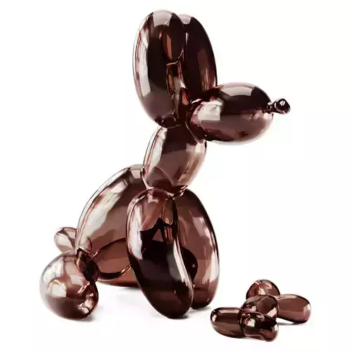 Glass Dog Balloon Pop Art Sculpture