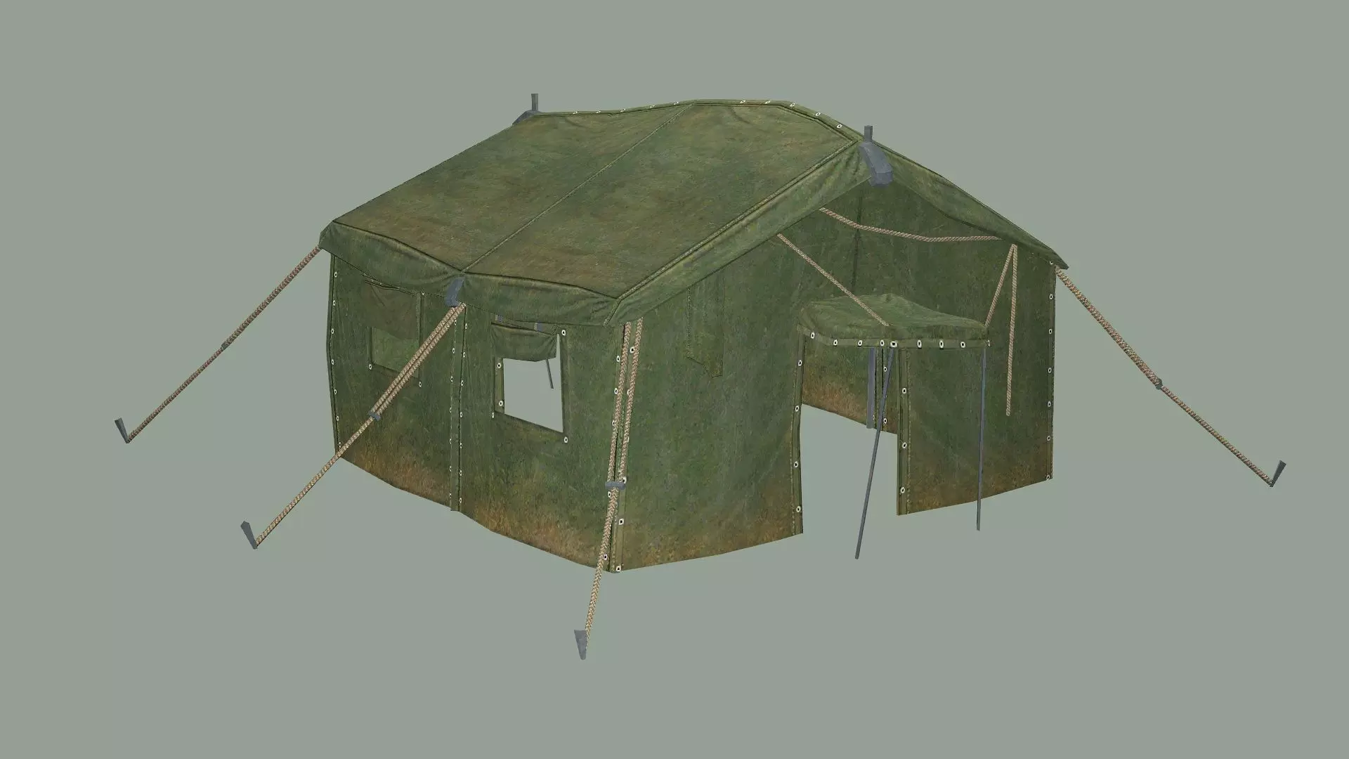 Military Camp Tent Low-Poly 3D Model Low-poly 3D model_10