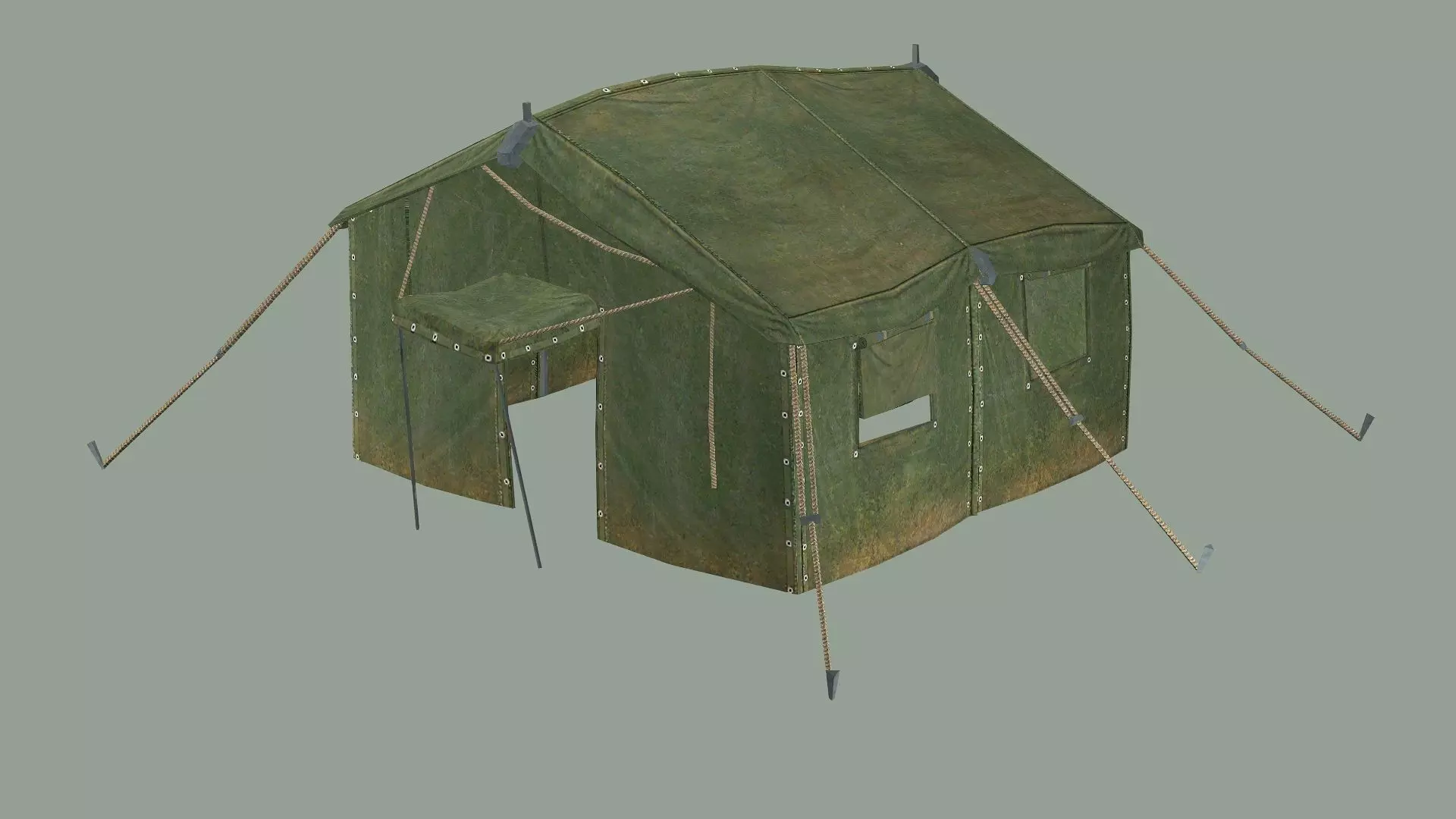 Military Camp Tent Low-Poly 3D Model Low-poly 3D model_11