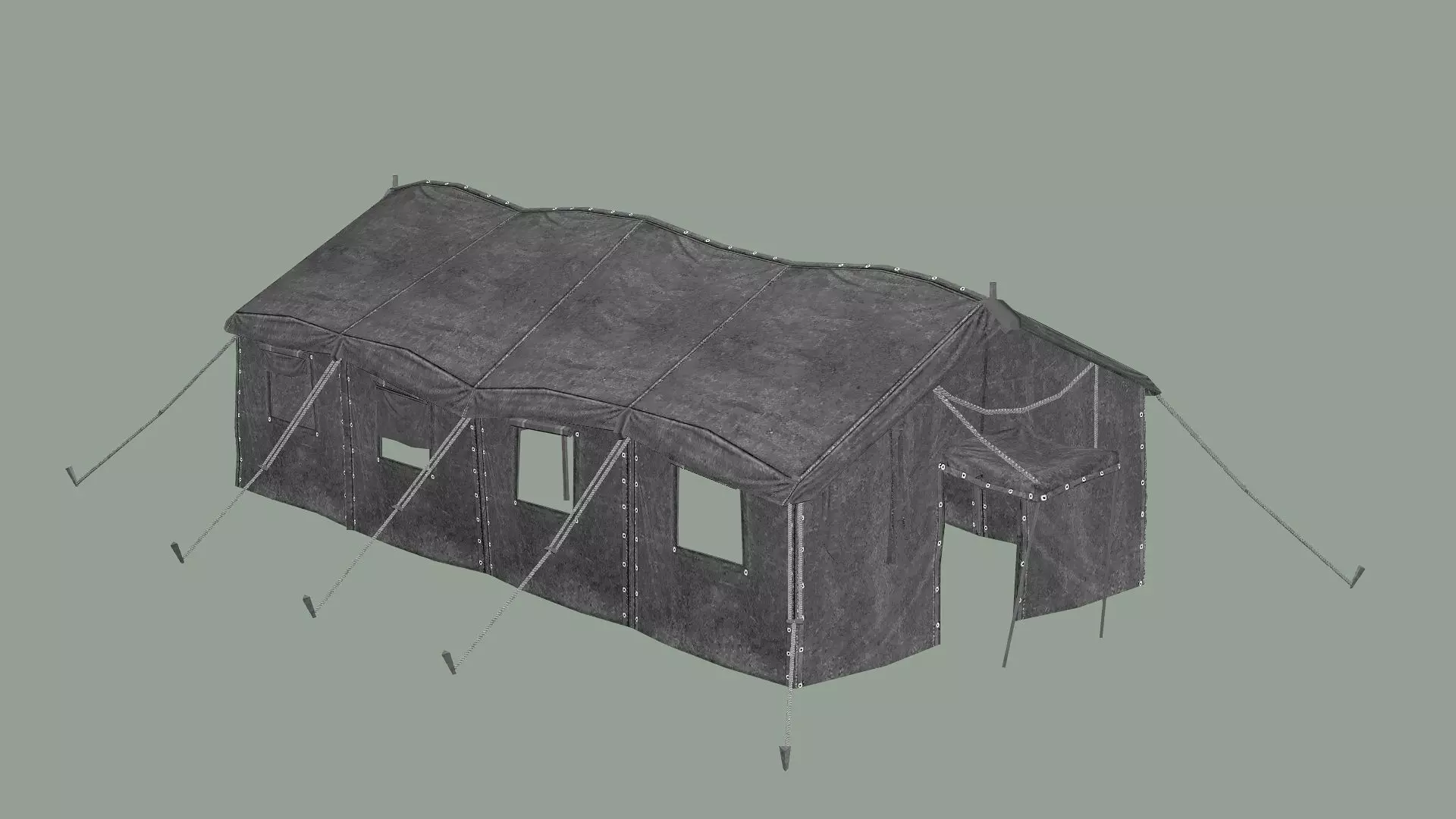 Military Camp Tent Low-Poly 3D Model Low-poly 3D model_5