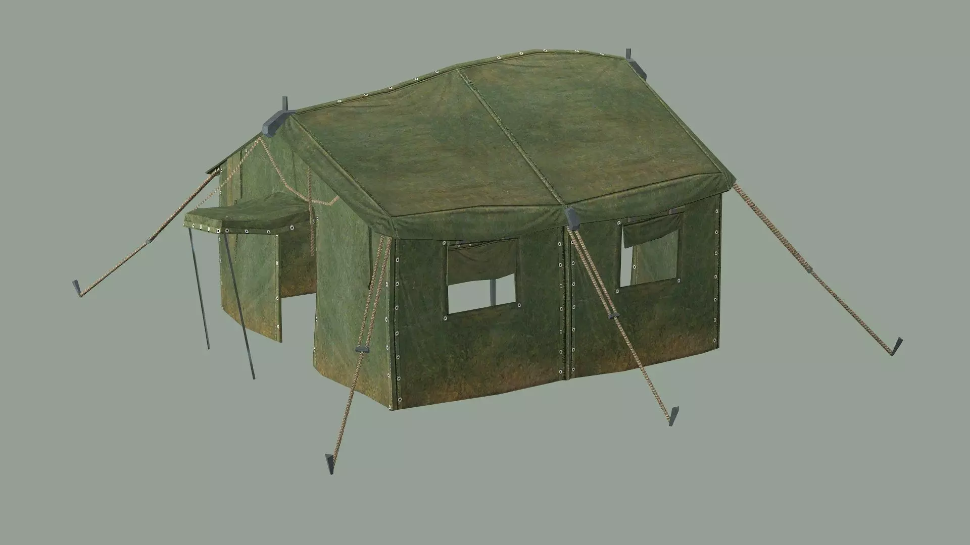 Military Camp Tent Low-Poly 3D Model Low-poly 3D model_9