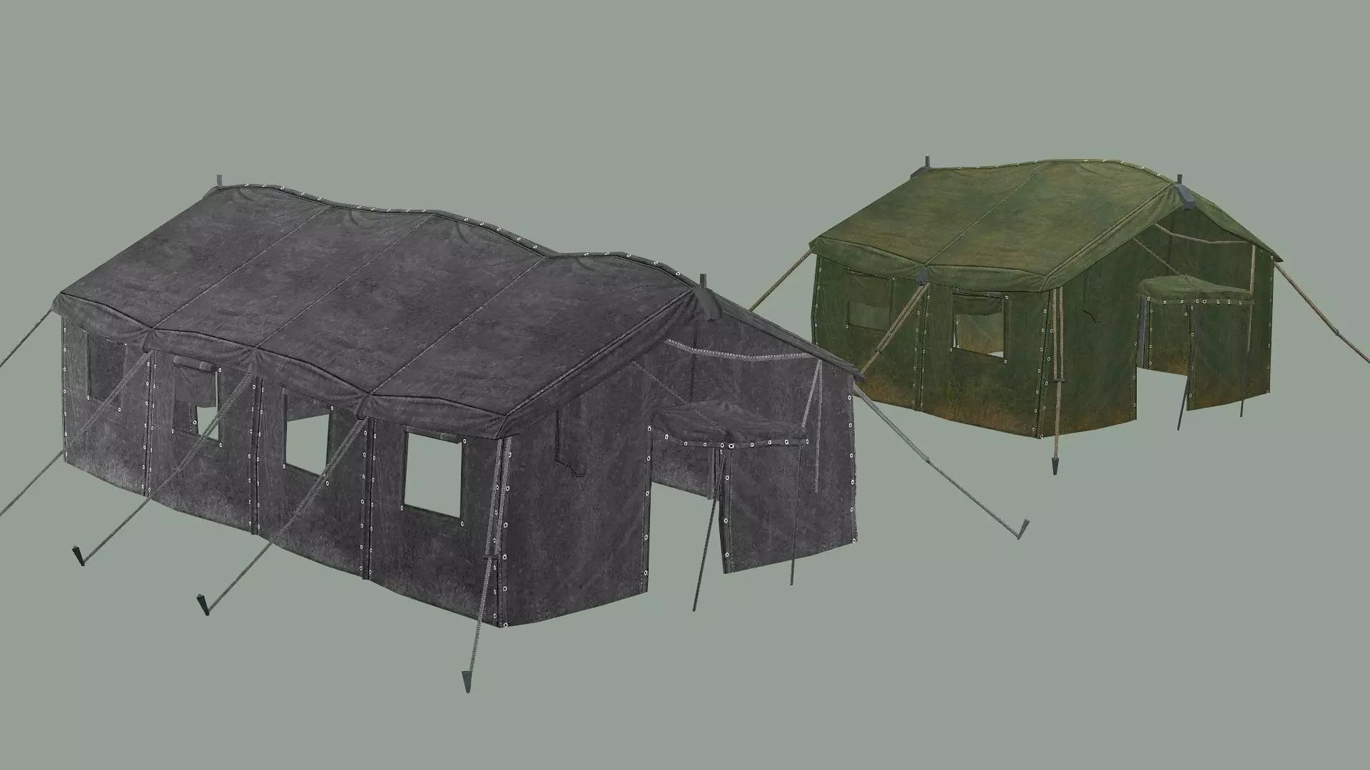 Military Camp Tent Low-Poly 3D Model Low-poly 3D model_3