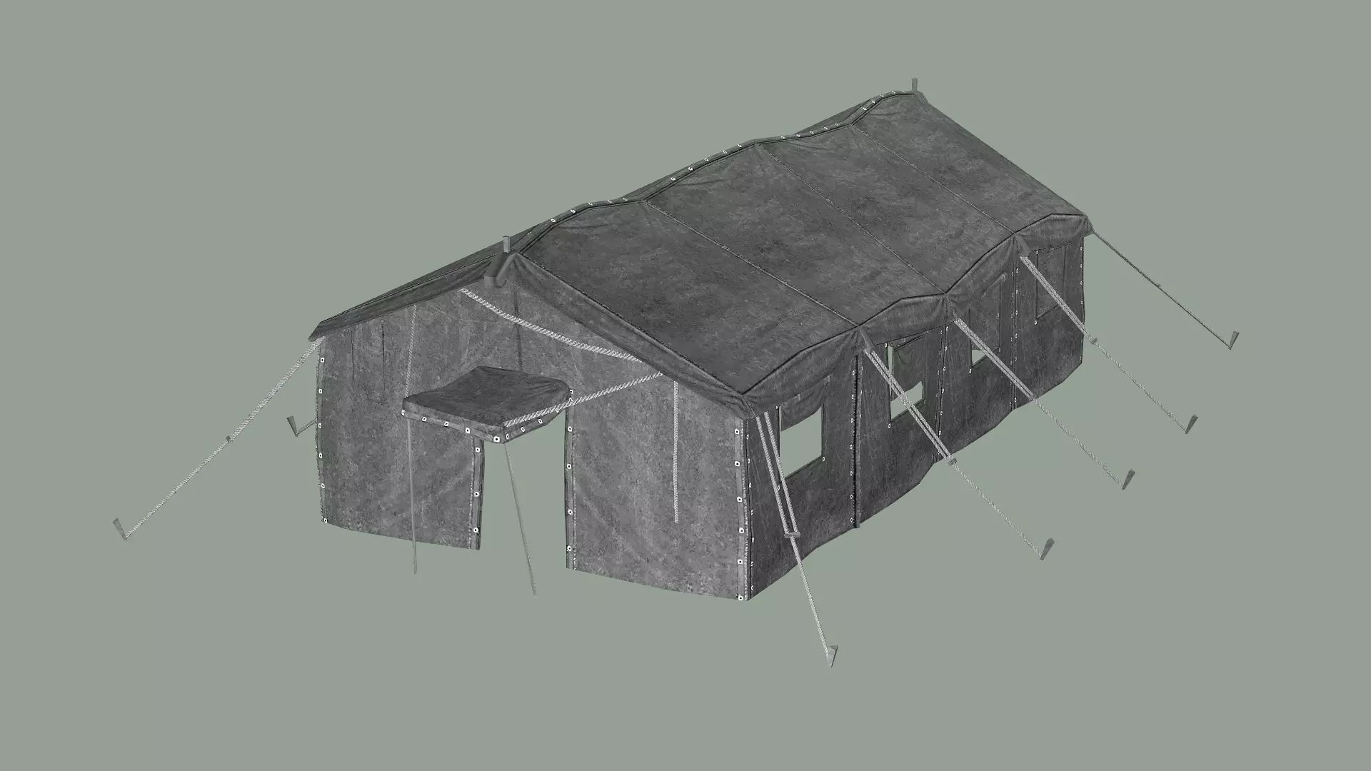 Military Camp Tent Low-Poly 3D Model Low-poly 3D model_4