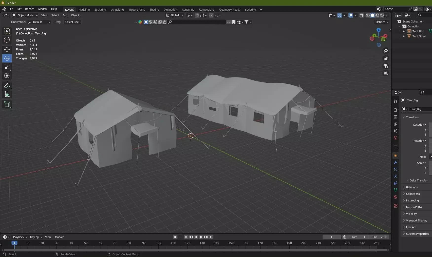 Military Camp Tent Low-Poly 3D Model Low-poly 3D model_13