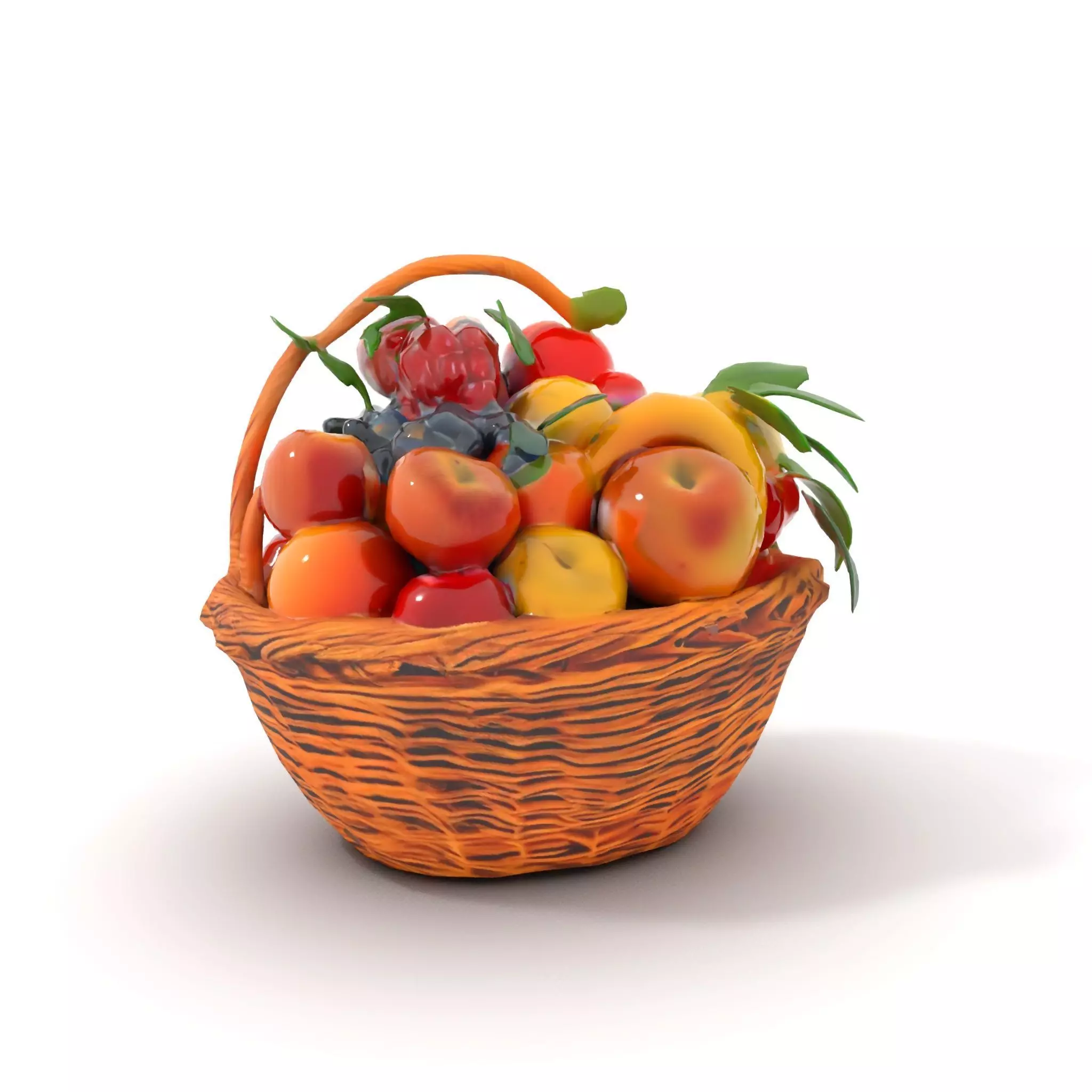 Vibrant Fruit Basket model pack Low-poly 3D model_6