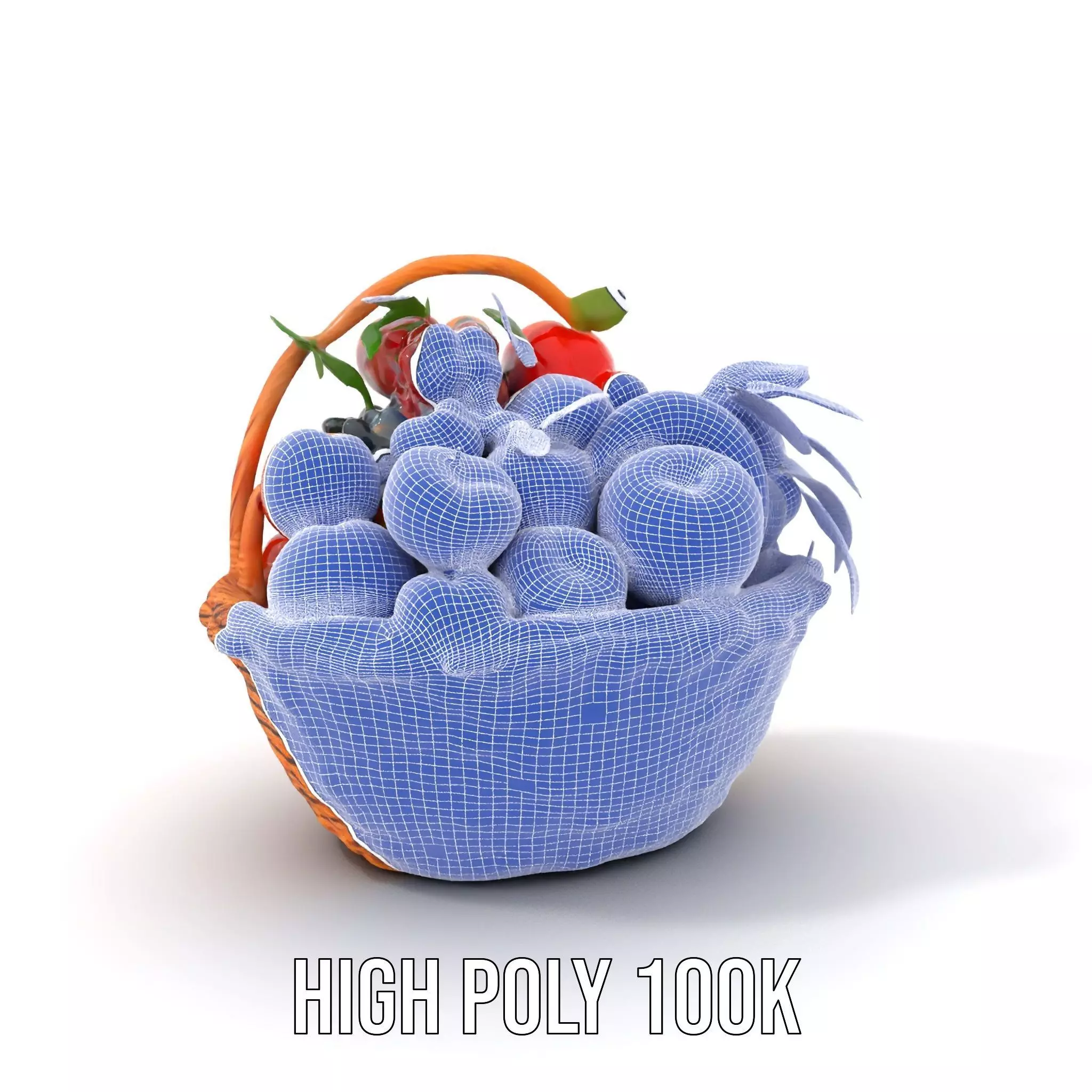 Vibrant Fruit Basket model pack Low-poly 3D model_4