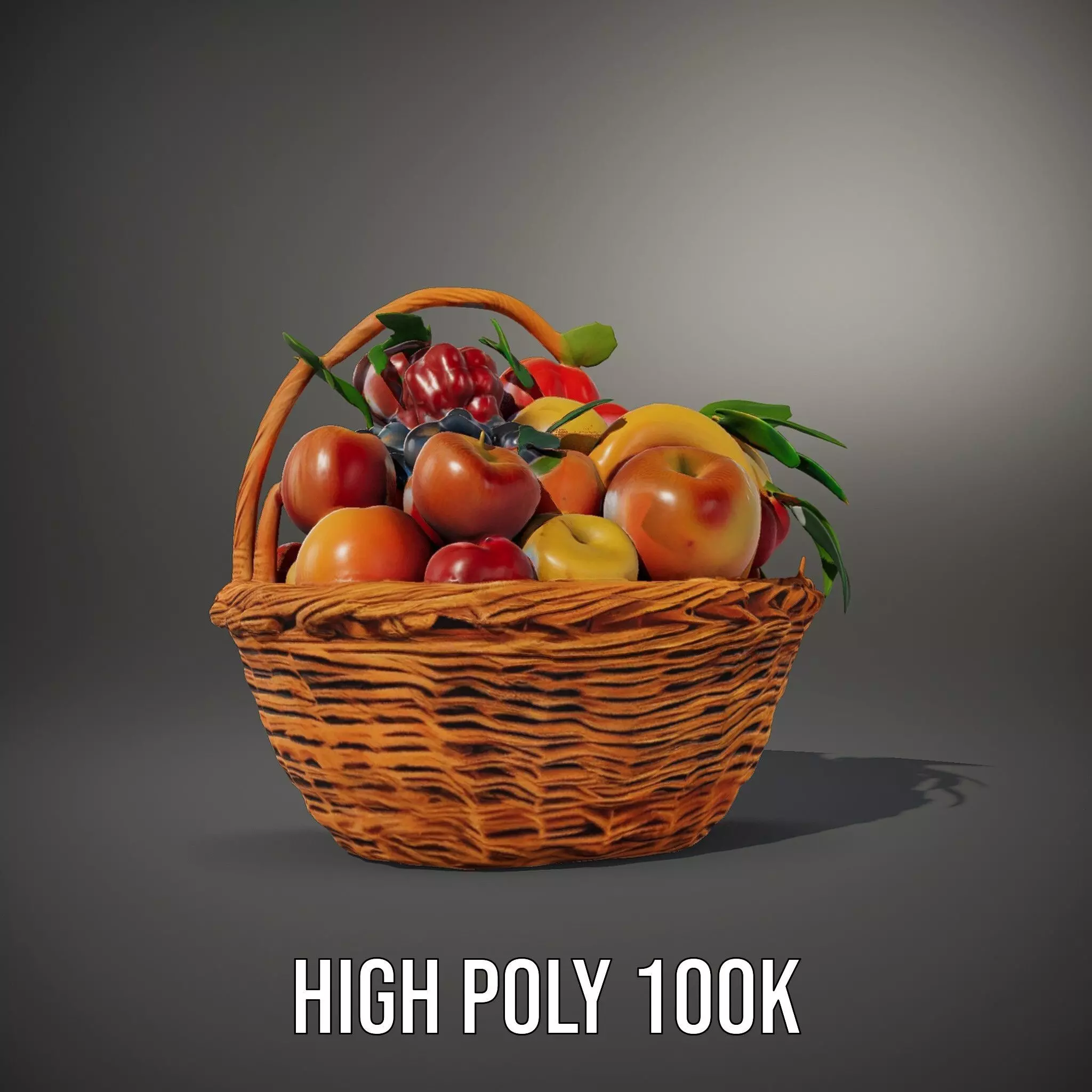 Vibrant Fruit Basket model pack Low-poly 3D model_10