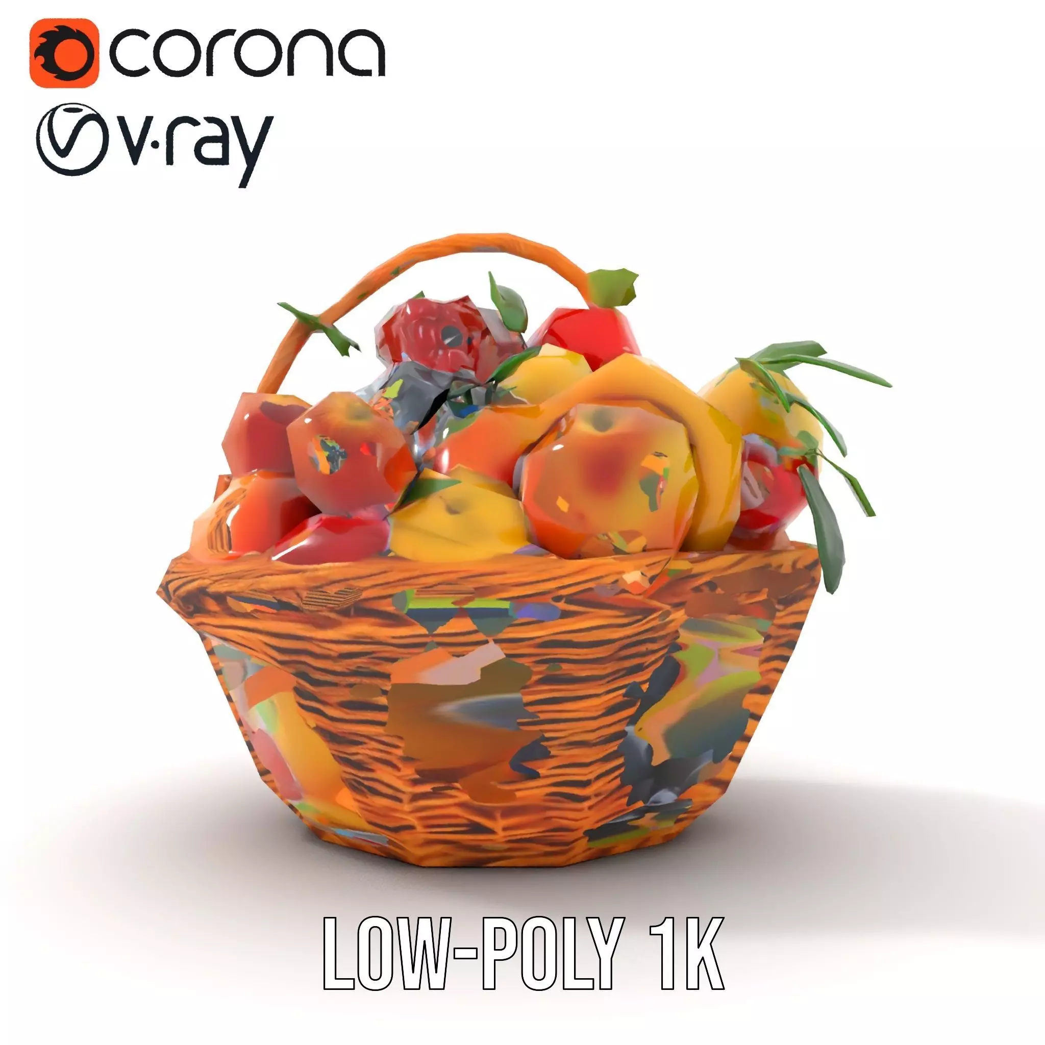 Vibrant Fruit Basket model pack Low-poly 3D model_25