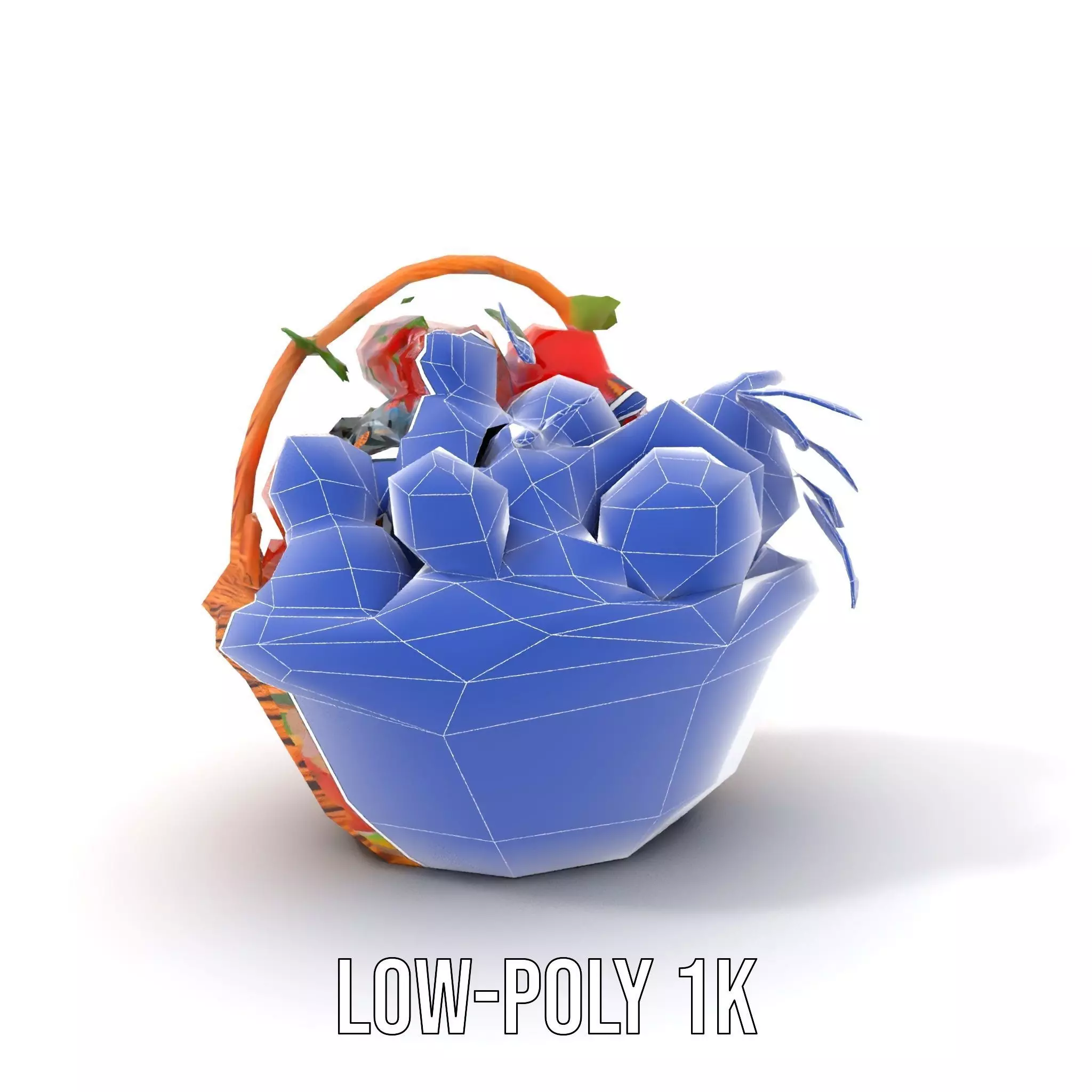 Vibrant Fruit Basket model pack Low-poly 3D model_12