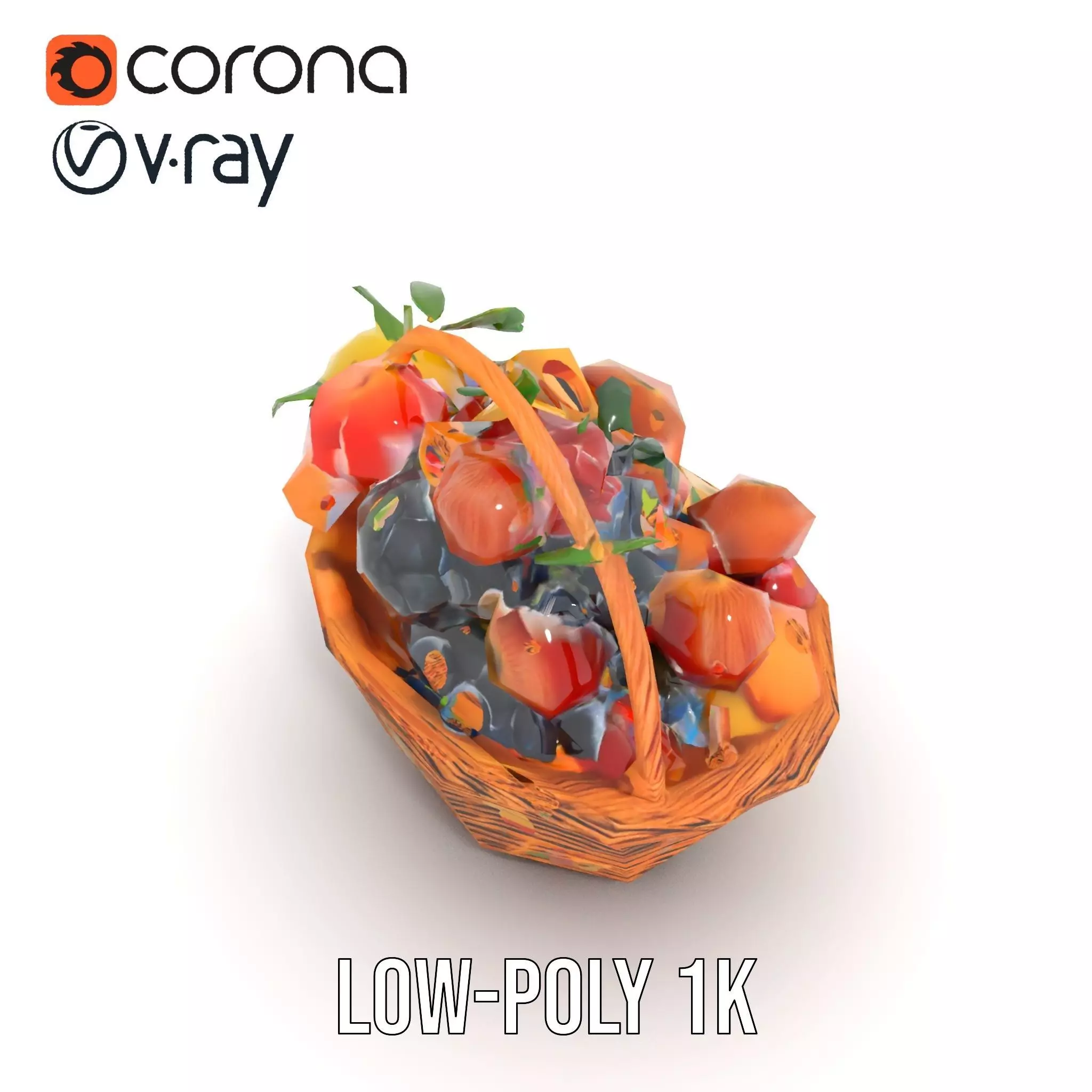 Vibrant Fruit Basket model pack Low-poly 3D model_22