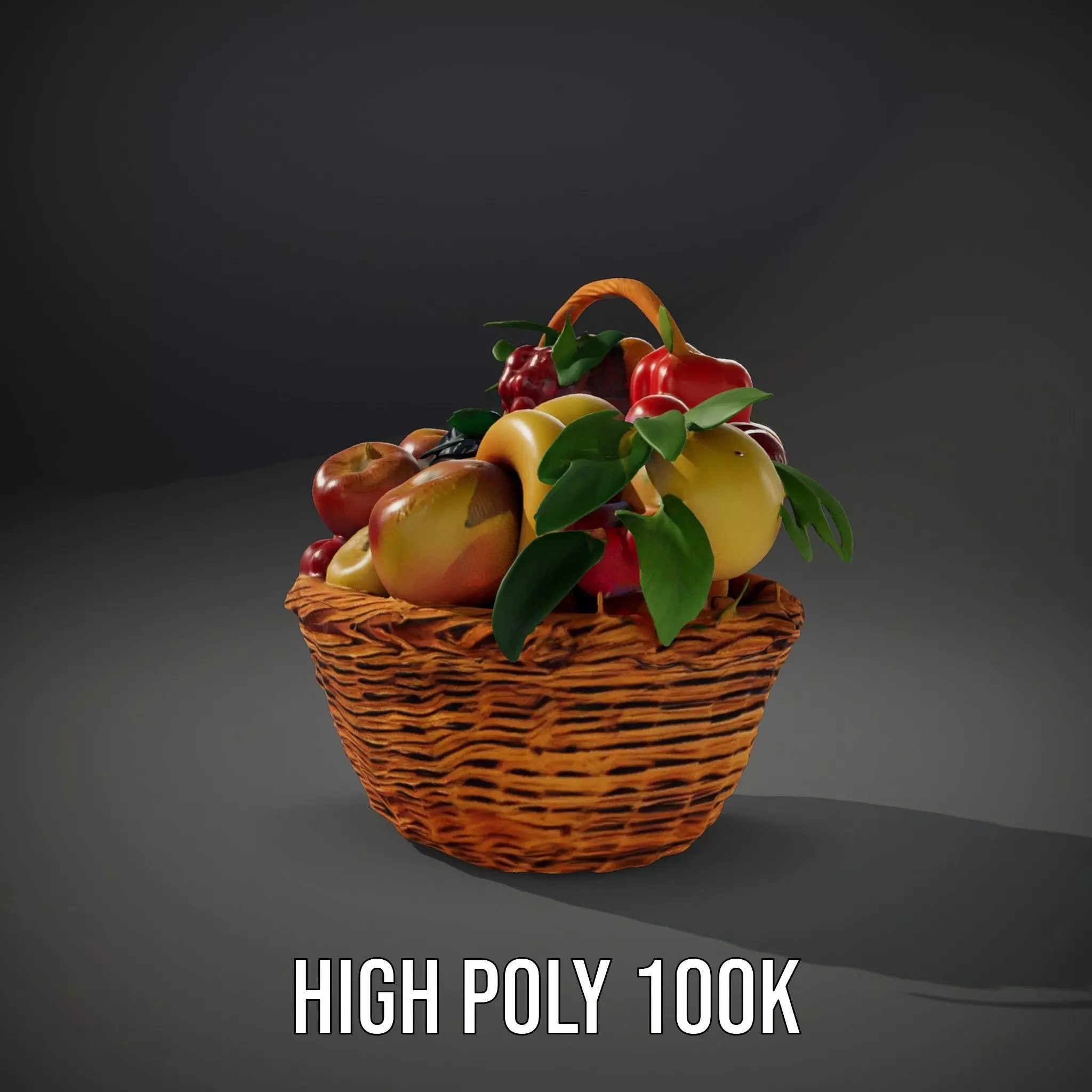Vibrant Fruit Basket model pack Low-poly 3D model_8