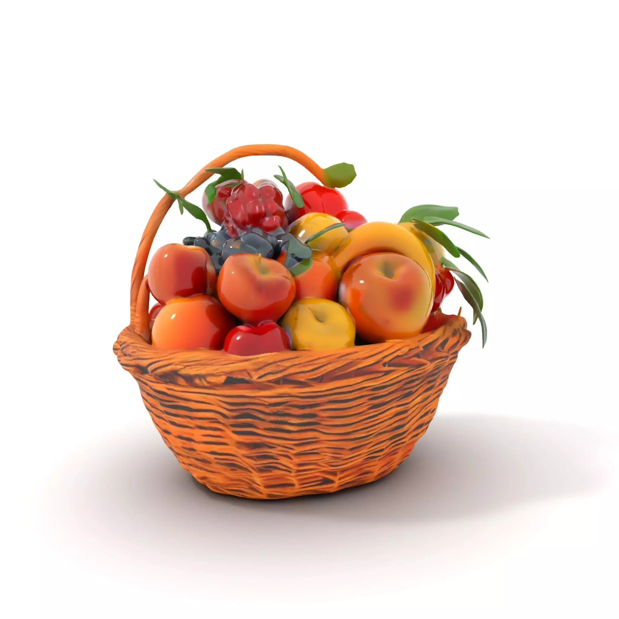 Vibrant Fruit Basket model pack Low-poly 3D model_0