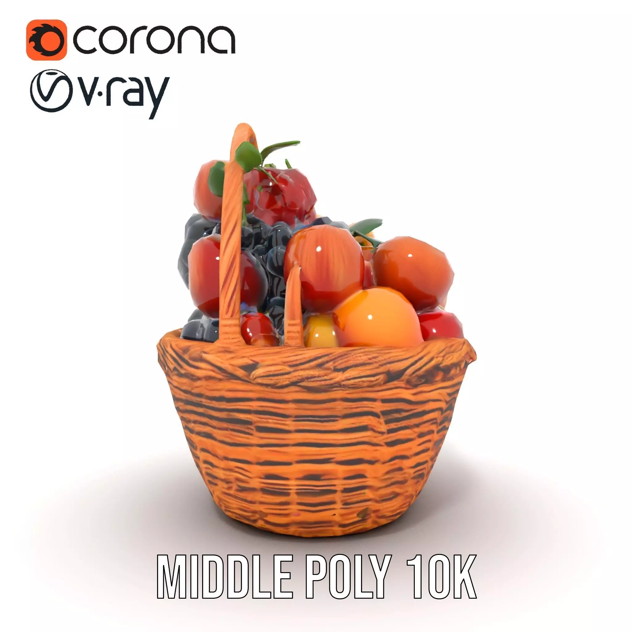 Vibrant Fruit Basket model pack Low-poly 3D model_27