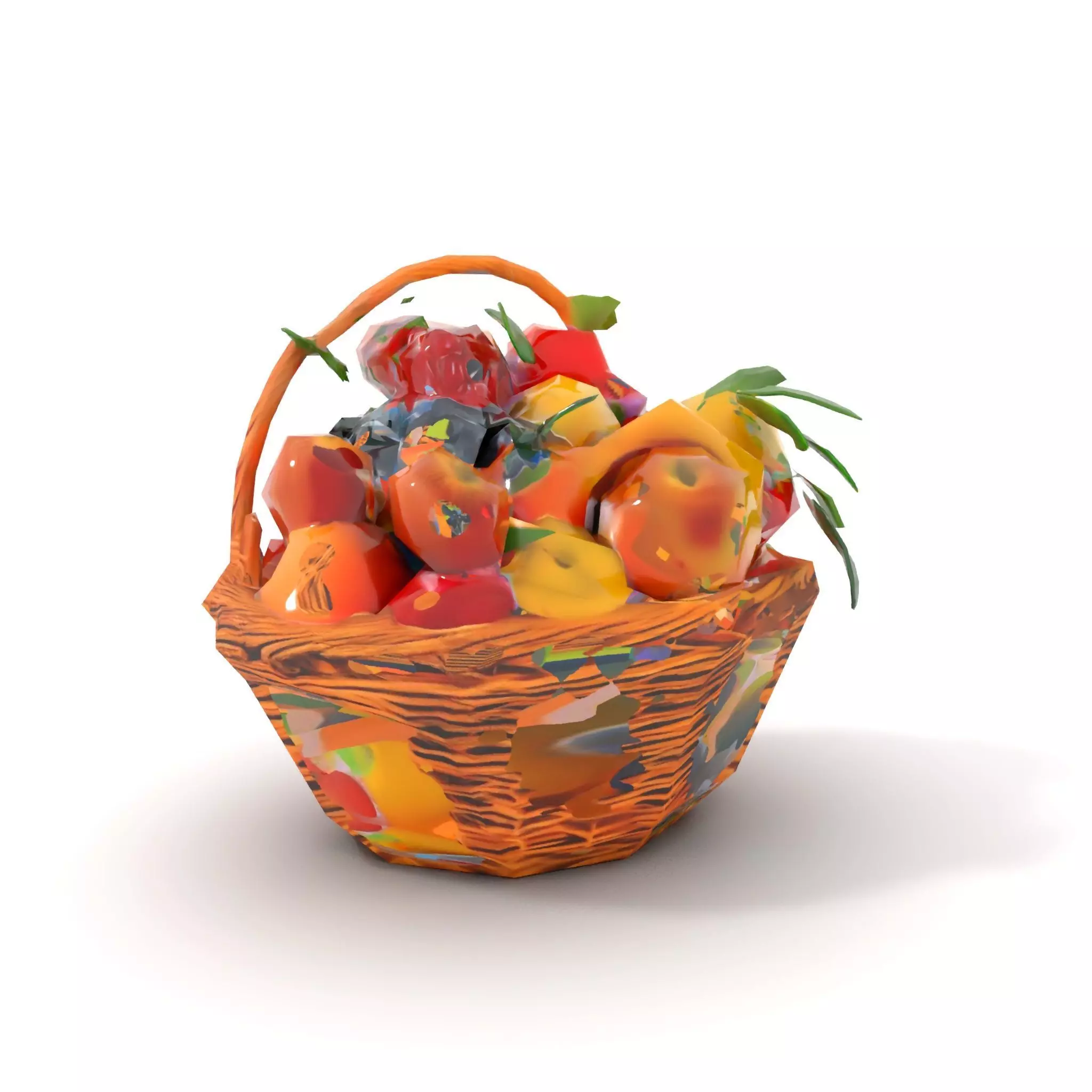 Vibrant Fruit Basket model pack Low-poly 3D model_9