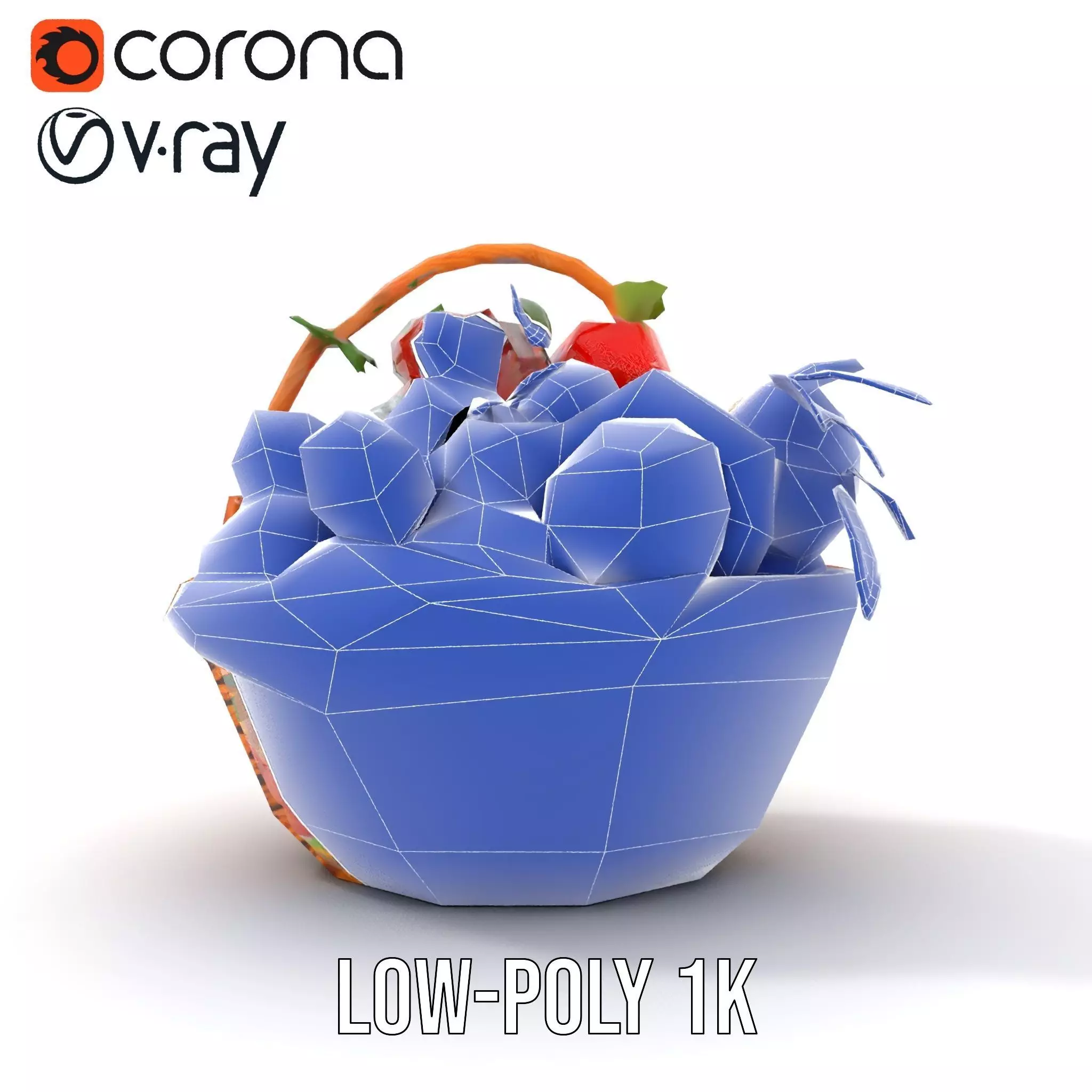 Vibrant Fruit Basket model pack Low-poly 3D model_16