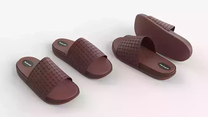 Unisex Red Slide Sandals