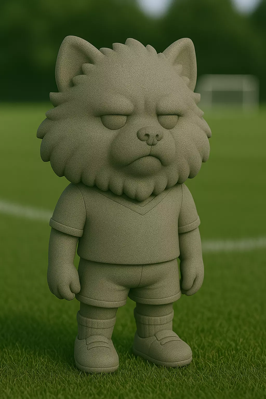 pomerania futbolista STL 3D print model_0