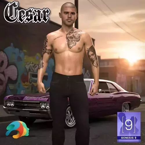 Cesar Character for Genesis 9 3D model
