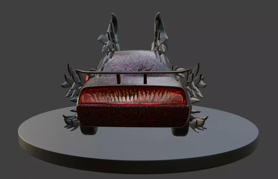 Halloween Beast Car Hellspawn Racer 3D print model_3