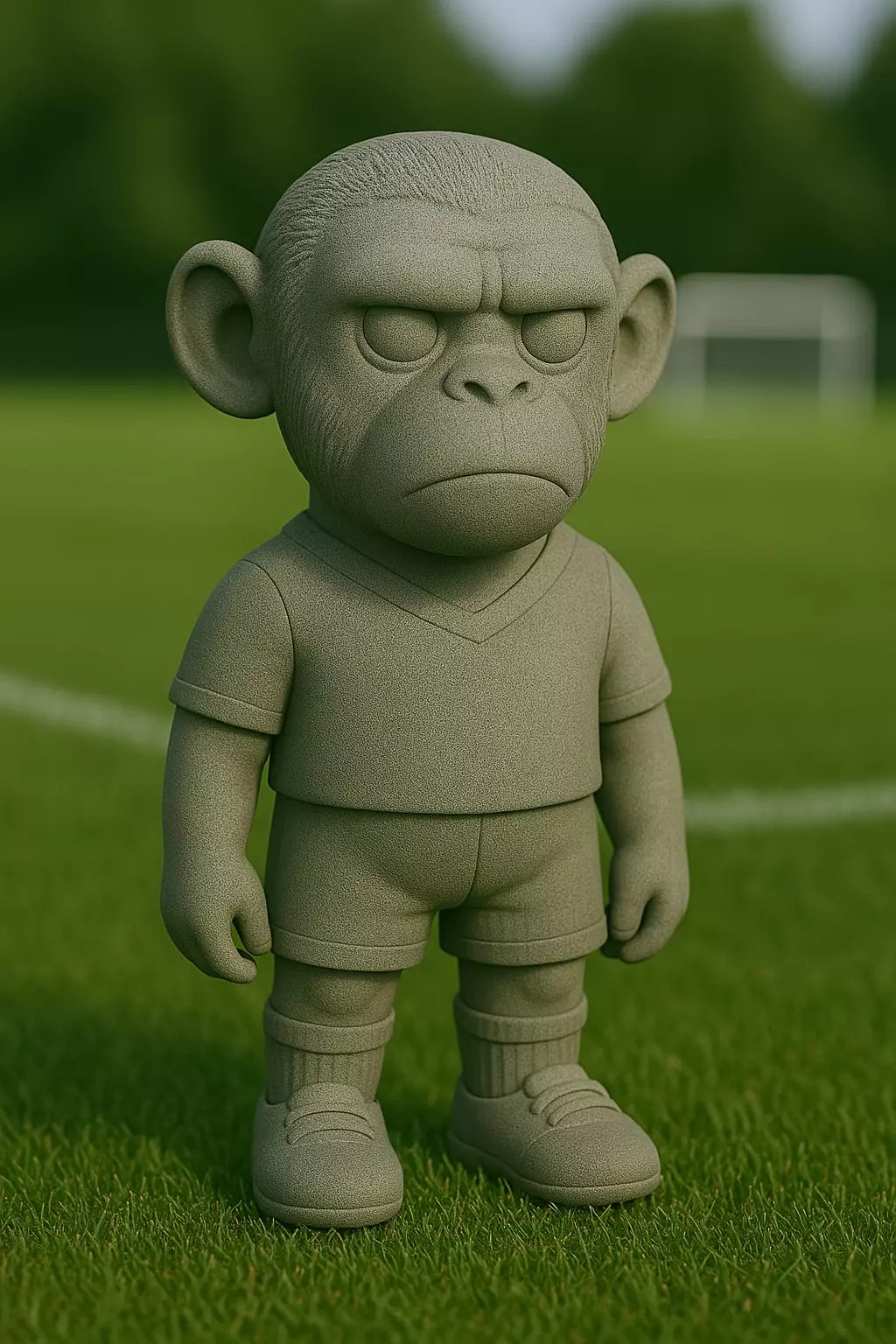 mono futbolista STL 3D print model
