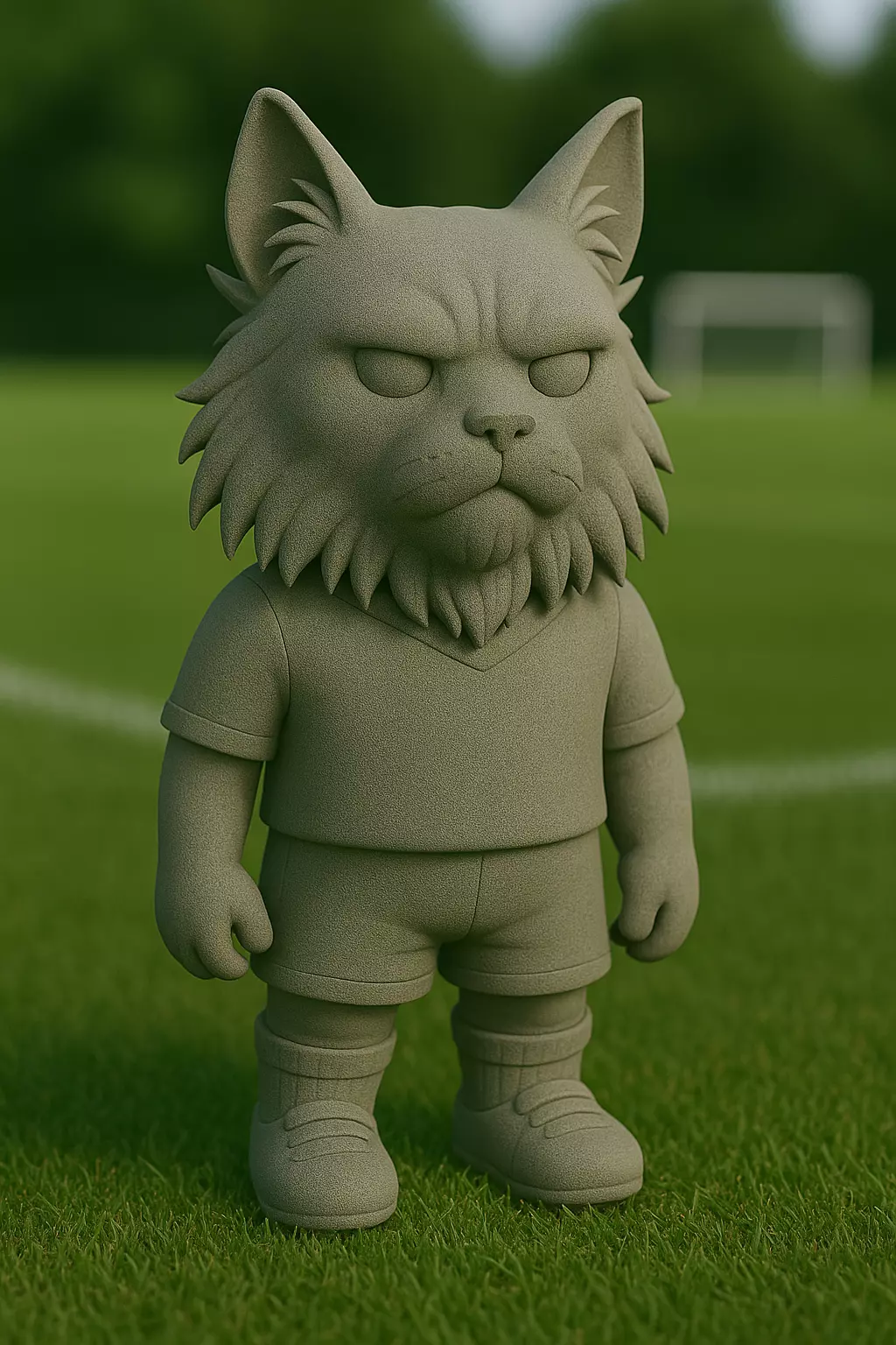 mainecoon futbolista STL 3D print model_0
