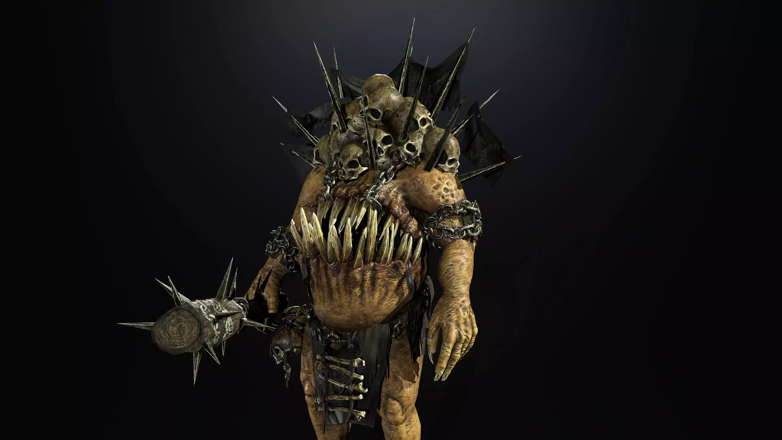 Monsters Mega Pack Horror Game Ready Bundle Low-poly 3D model_10