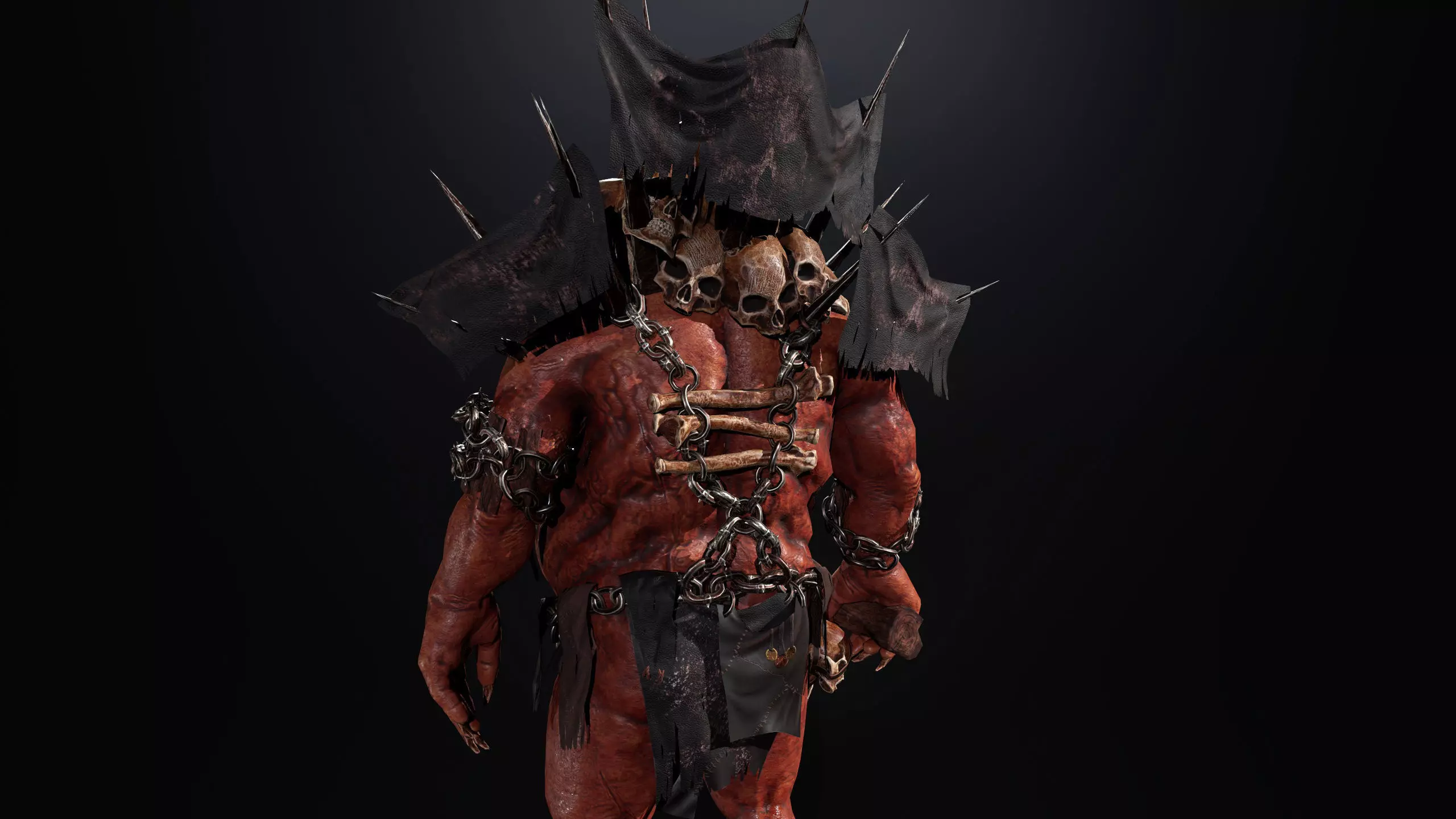 Monsters Mega Pack Horror Game Ready Bundle Low-poly 3D model_11