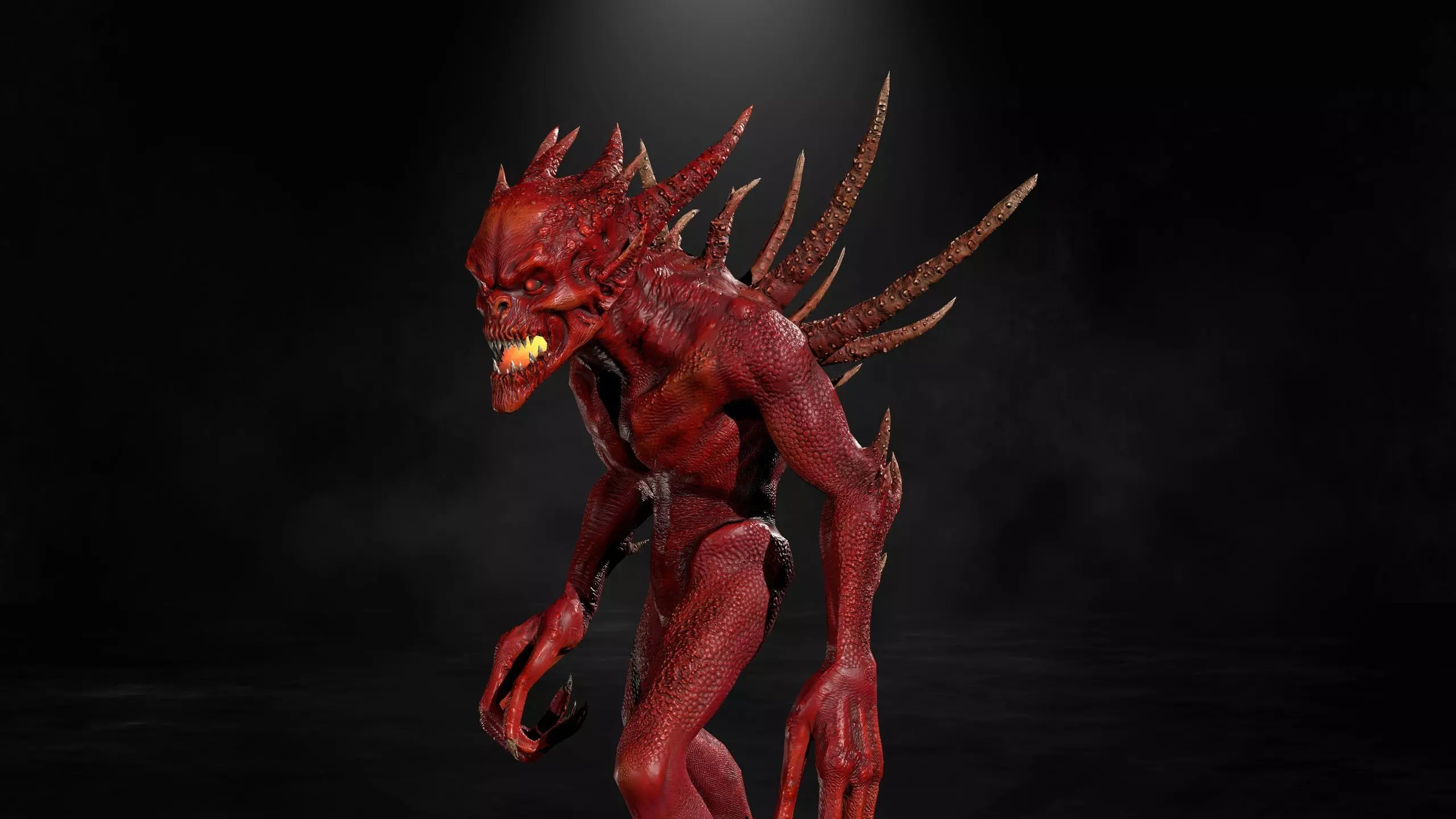 Monsters Mega Pack Horror Game Ready Bundle Low-poly 3D model_17