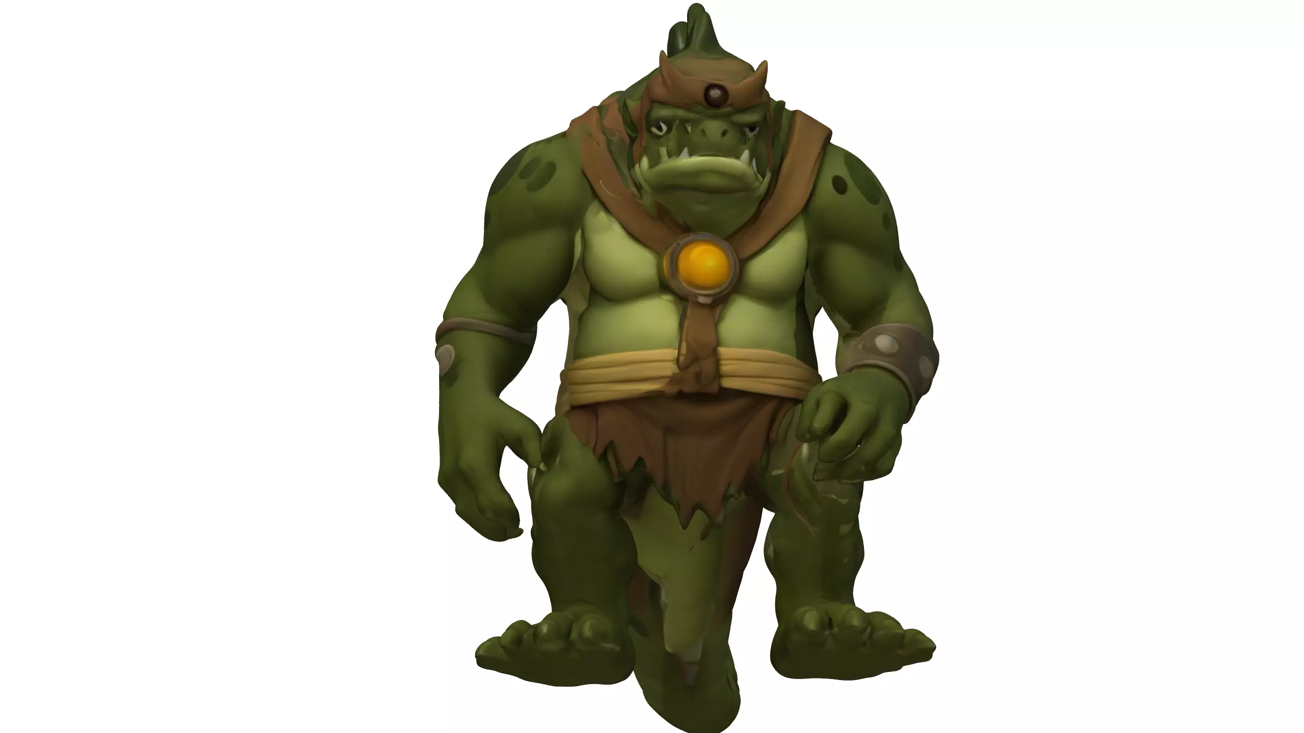 Fantasy Lizard Warrior 3D Model 3D model_3