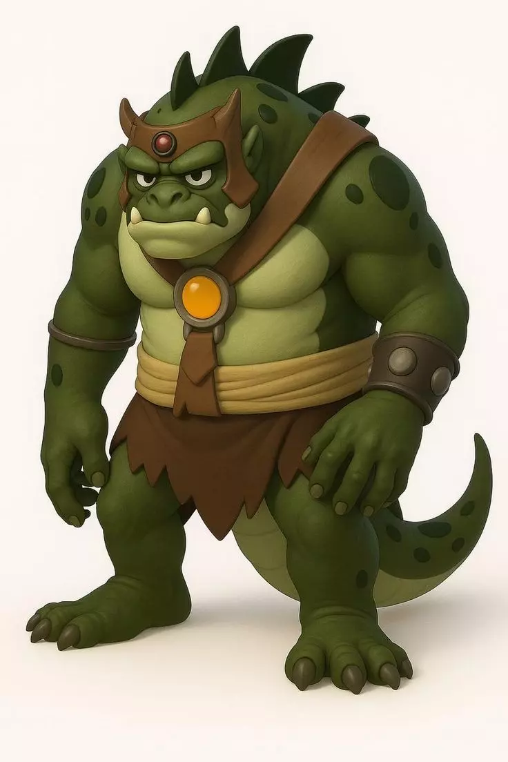 Fantasy Lizard Warrior 3D Model 3D model_0